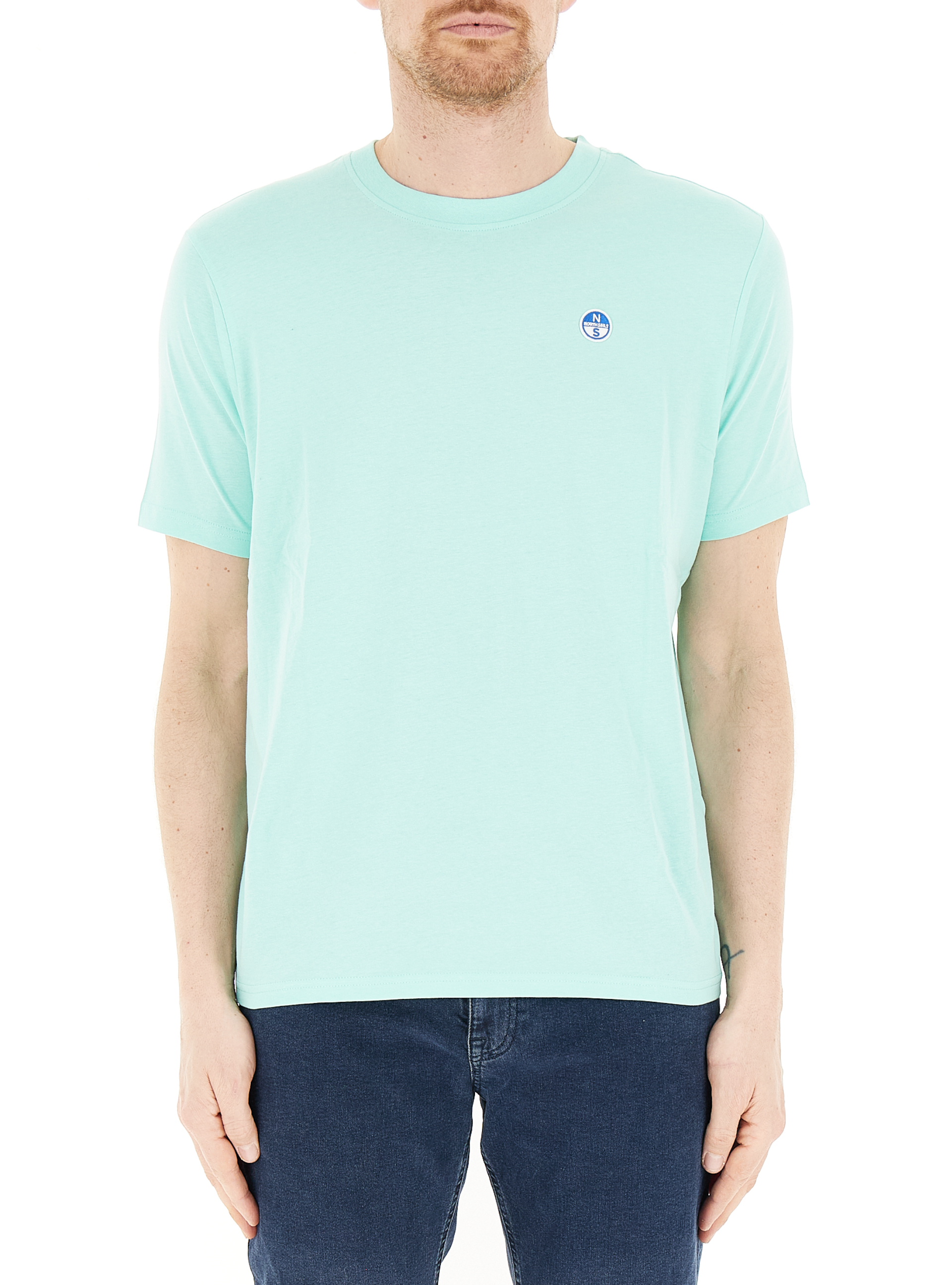 T-shirt girocollo CELESTE