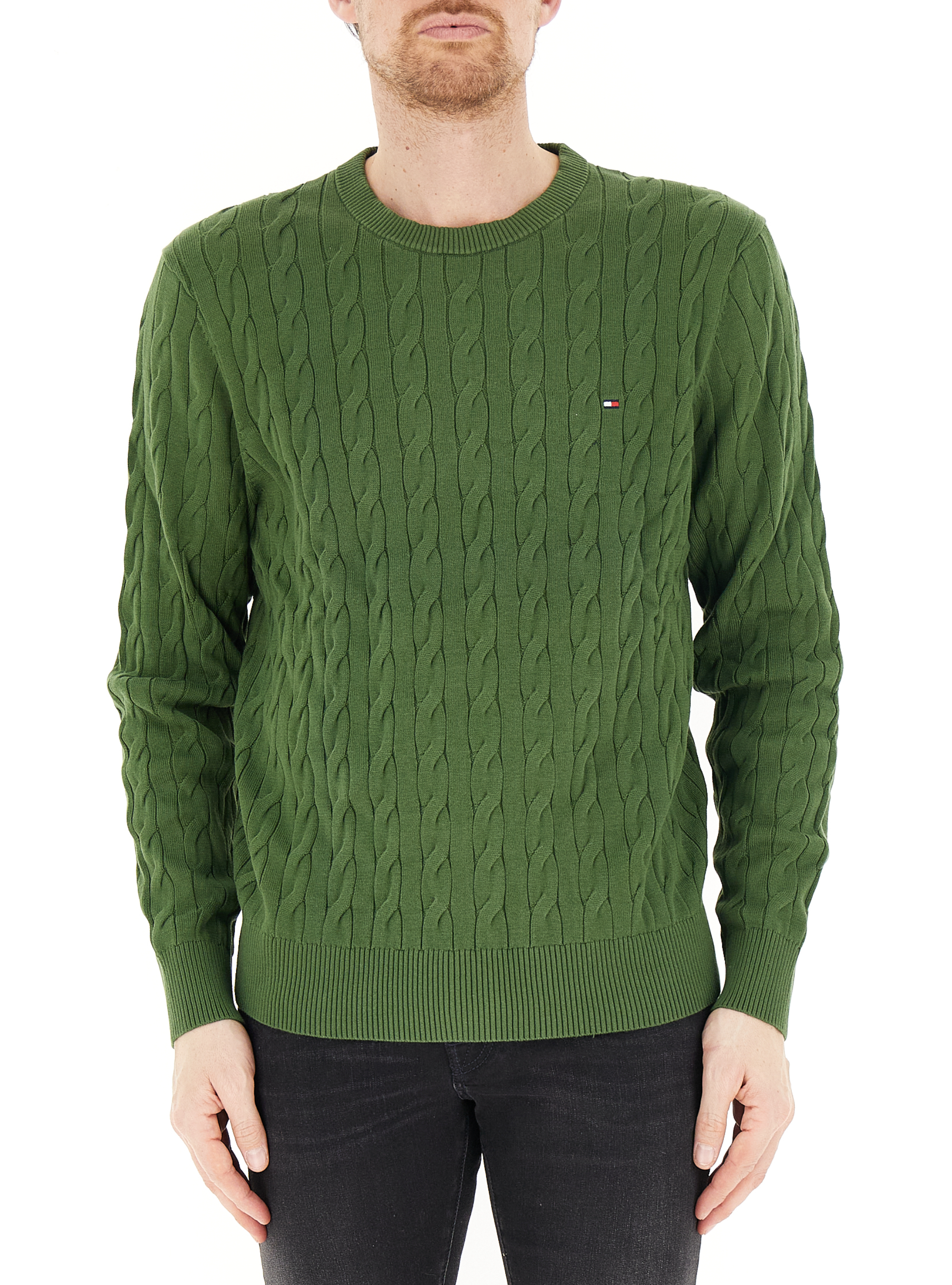 Maglione a trecce VERDE XL
