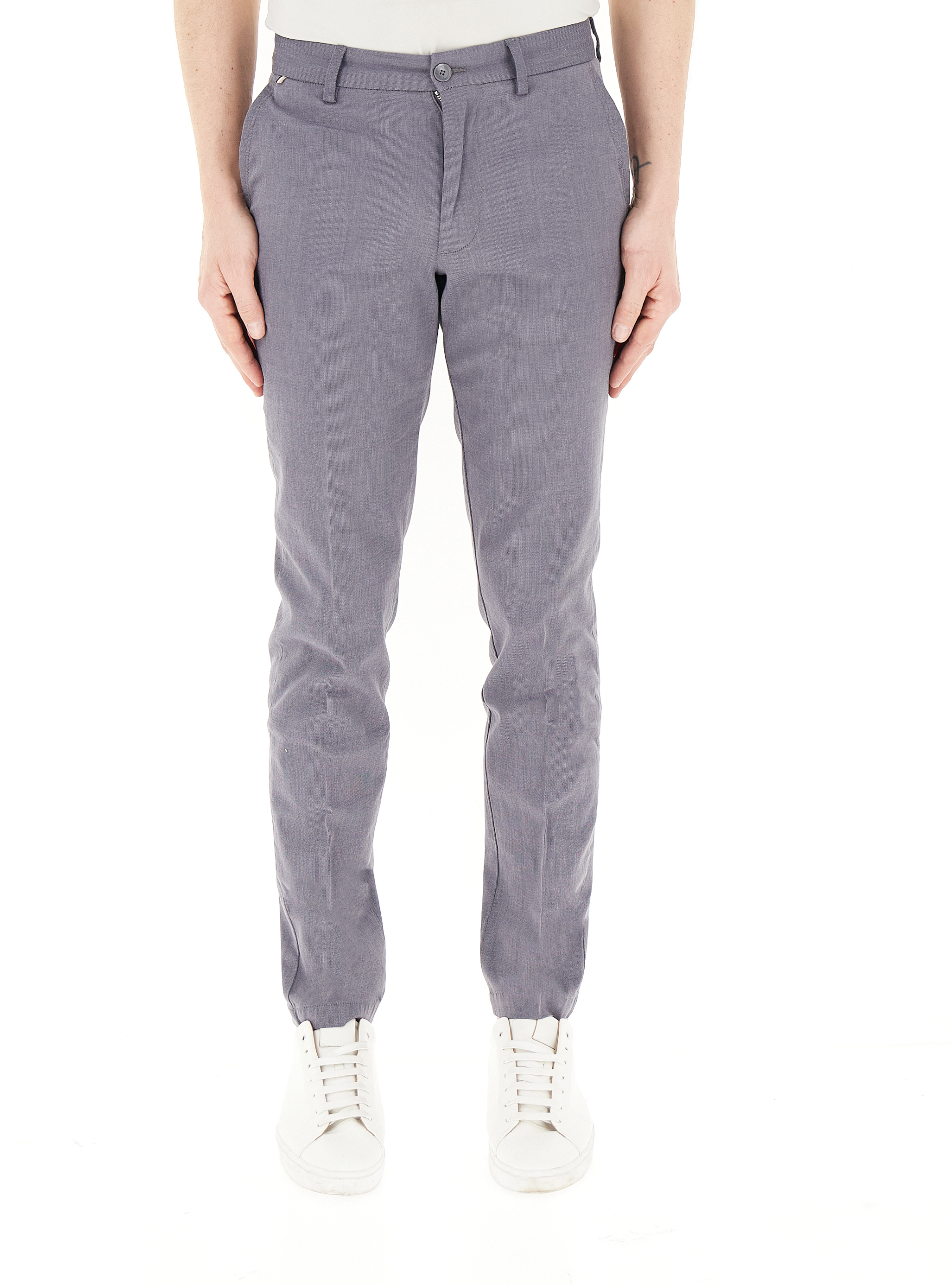 Pantalone slim BOSS GRIGIO SCURO
