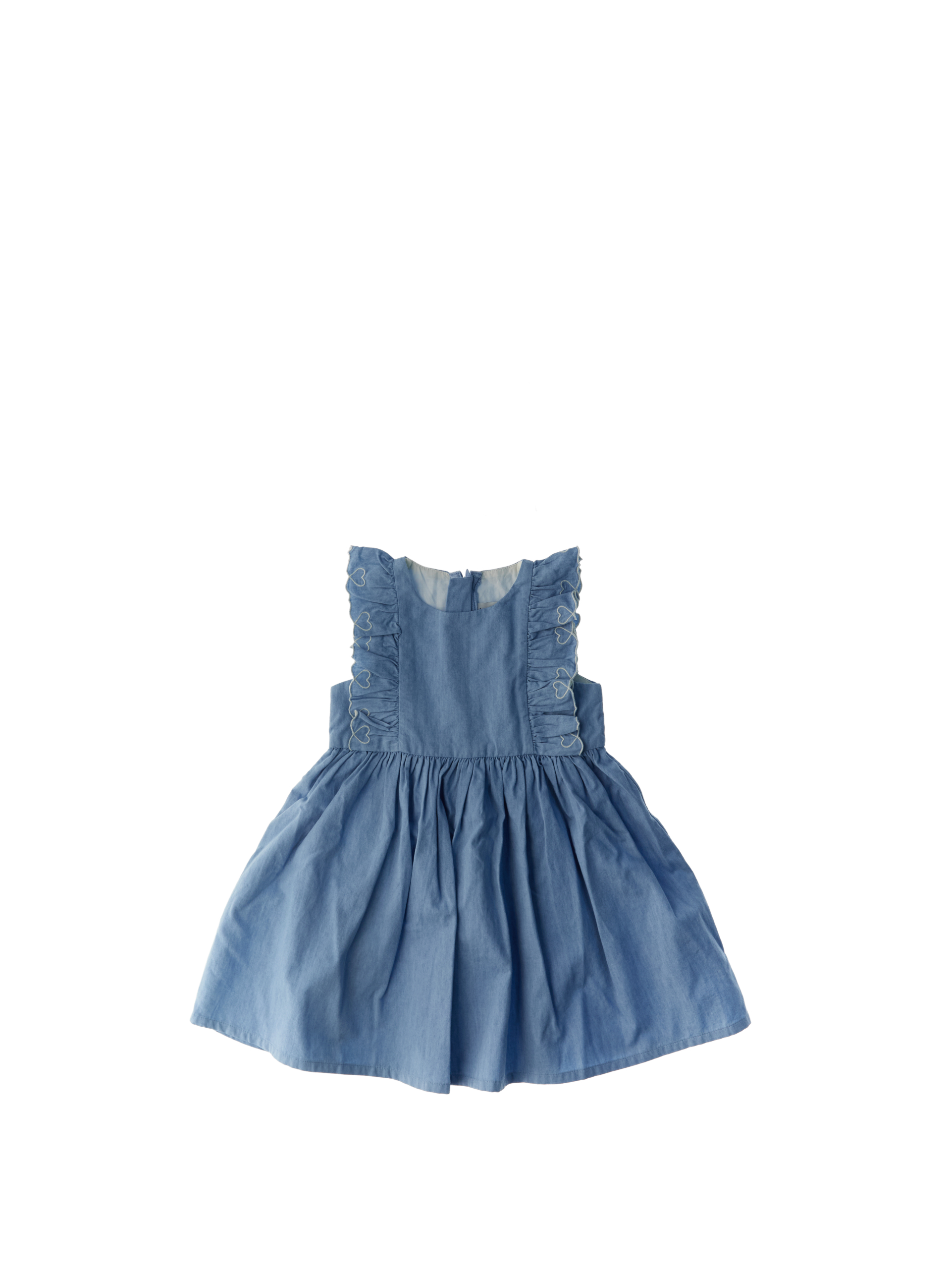 Abito con volants BLU CHIARO
