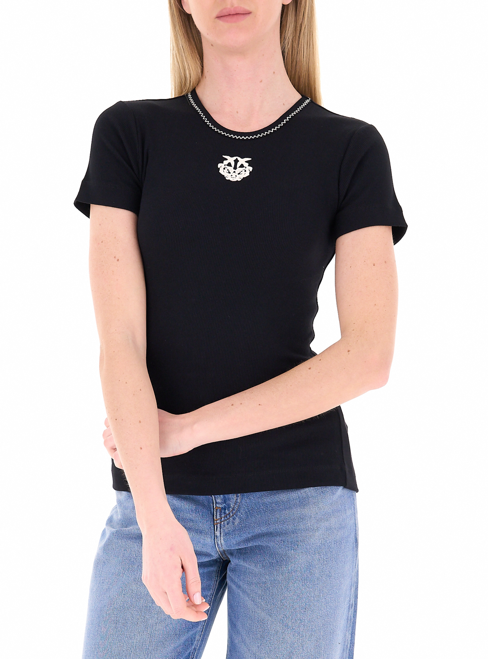 Pinko T-shirt girocollo NERO