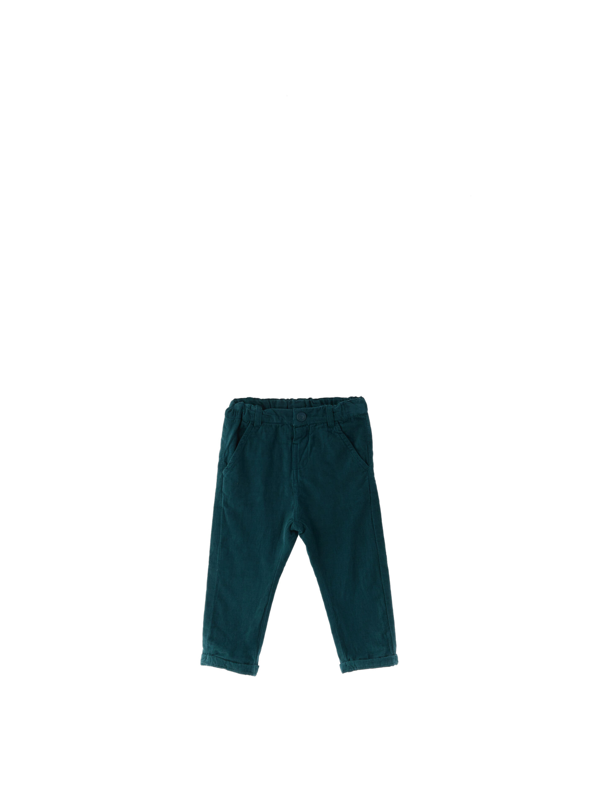 Pantalone in velluto PETROLIO 086