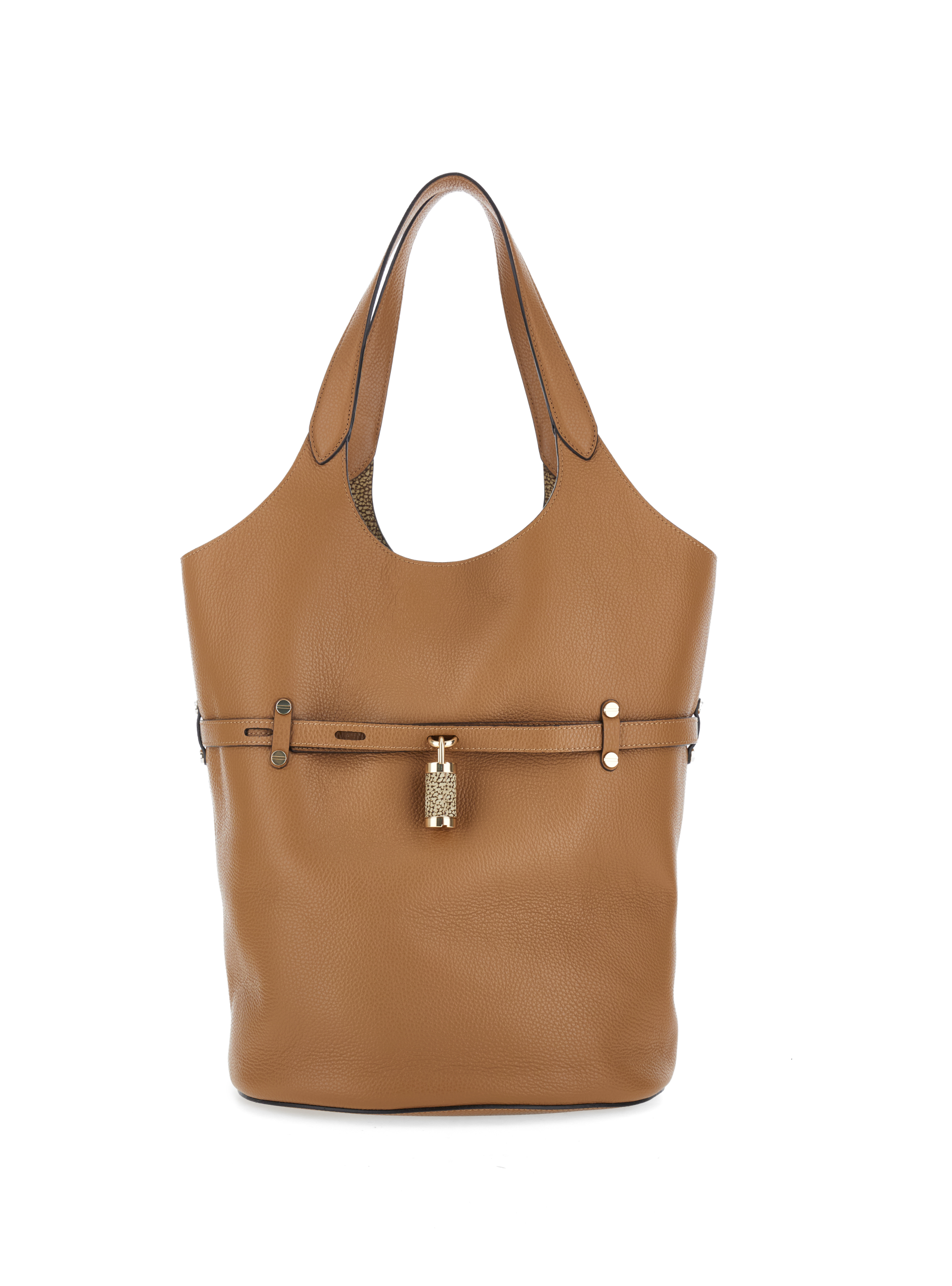 BORBONESE Borsa in pelle MARRONE U