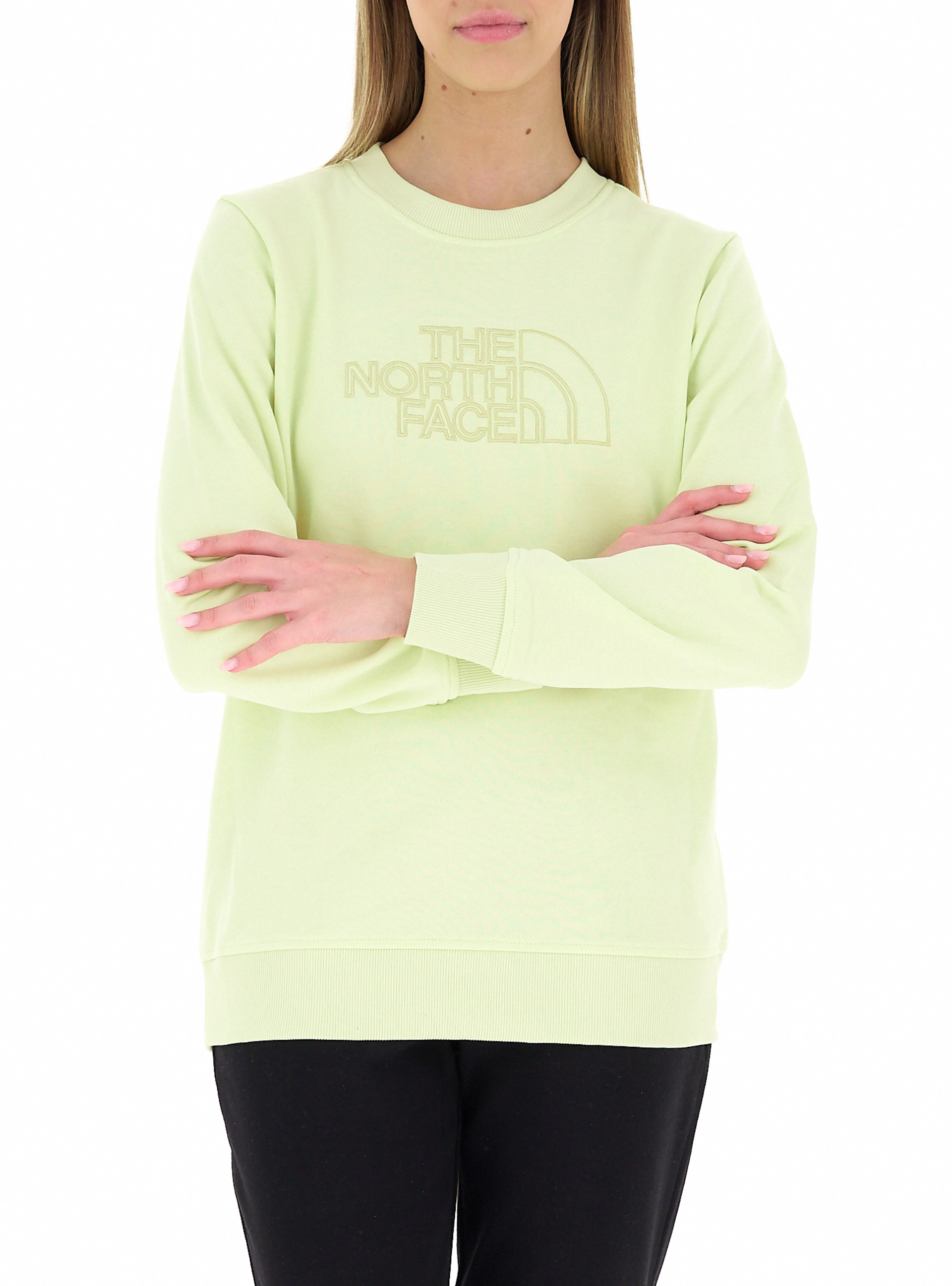 Felpa girocollo cotone VERDE LIME