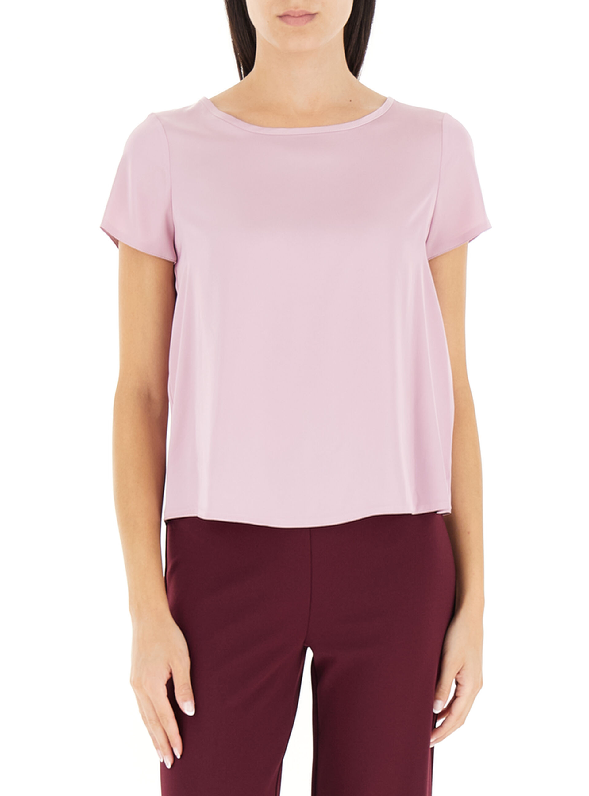 Blusa maniche corte ROSA MALVA