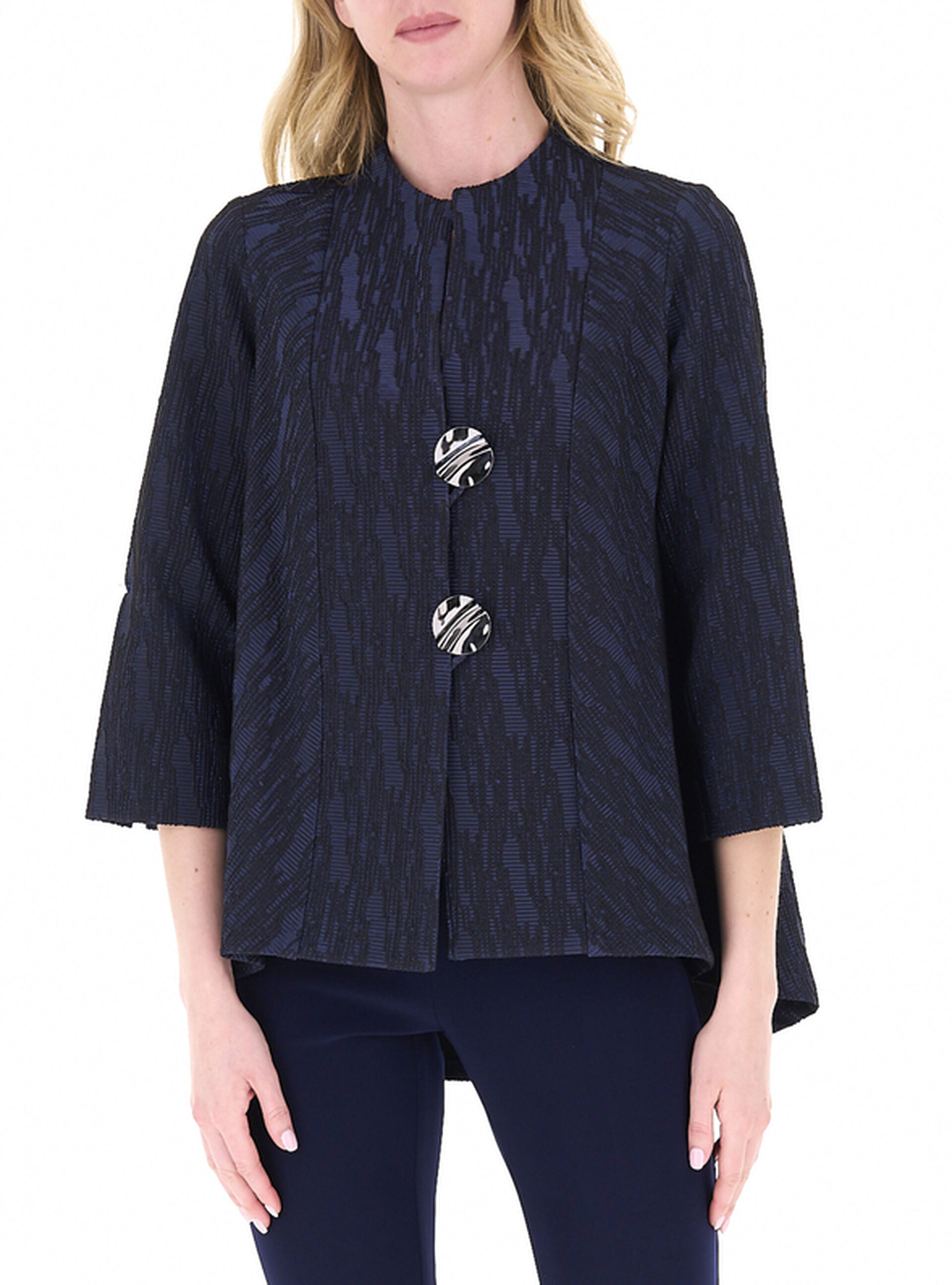 Giacca maniche 3/4 BLU SCURO 42