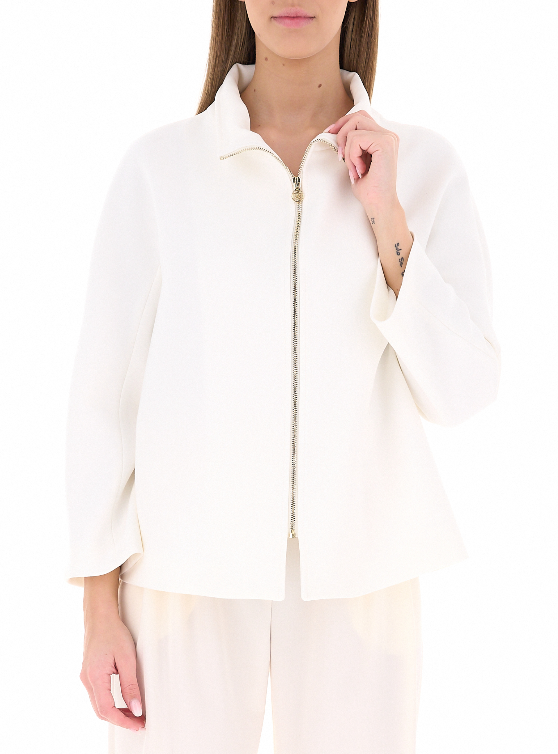 RINASCIMENTO Giacca con zip PANNA