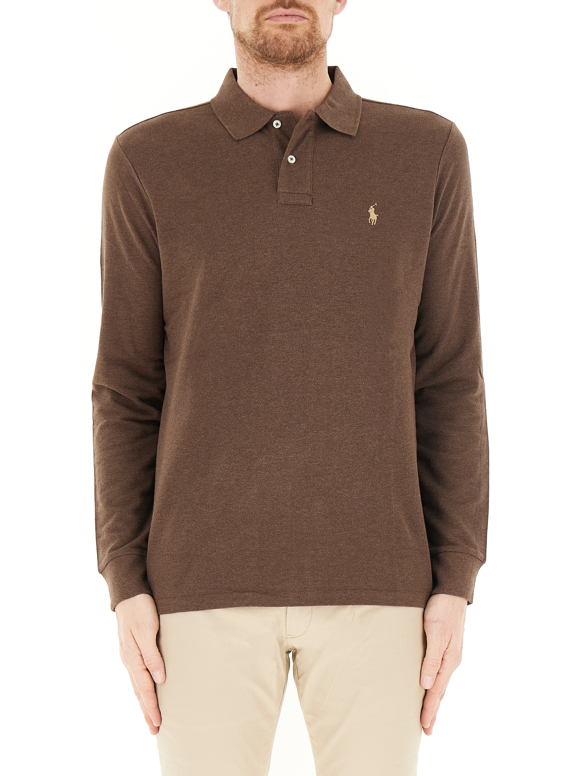 Polo in maglia POLO MARRONE