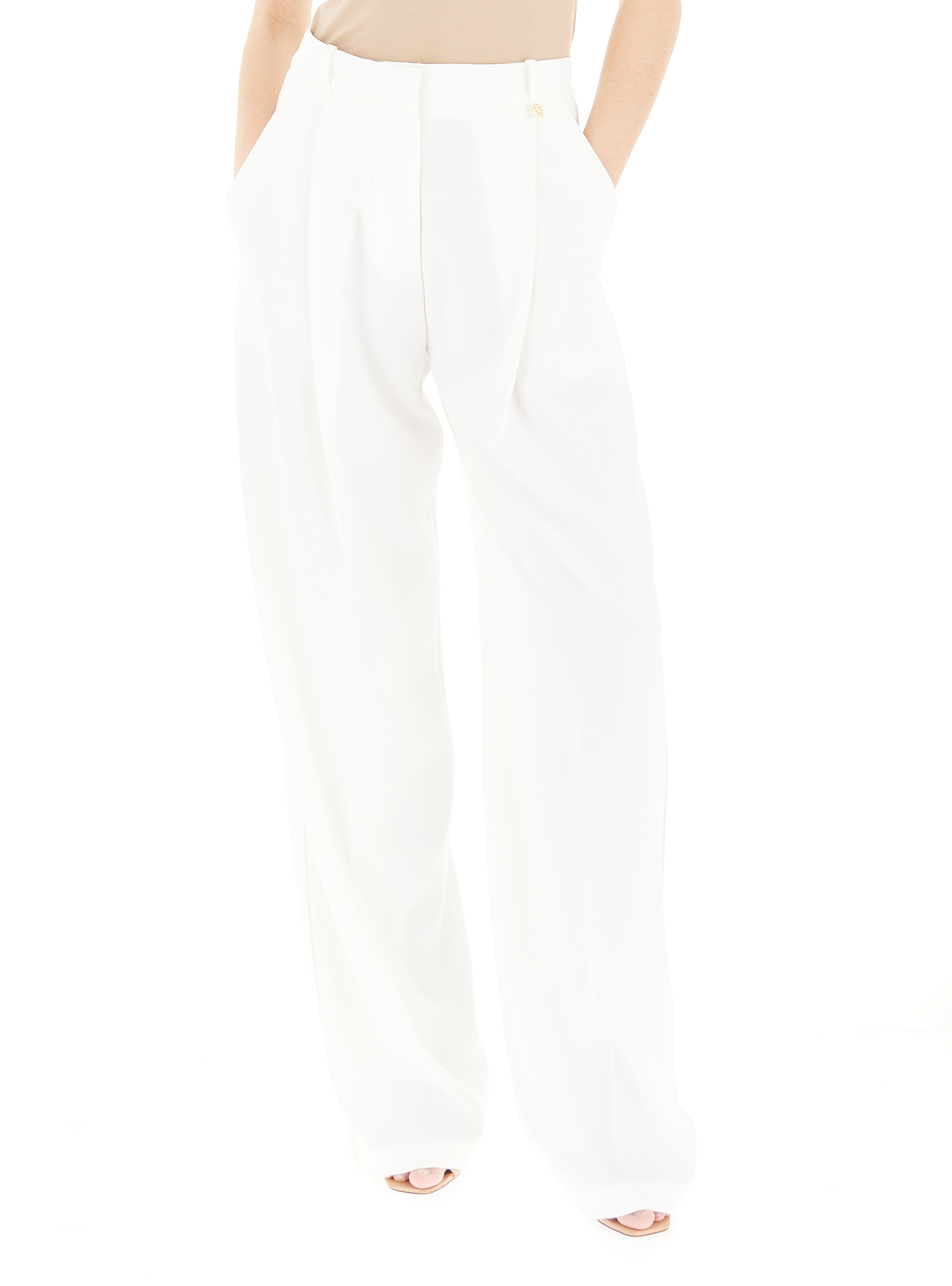 Pantalone wide leg BIANCO 44