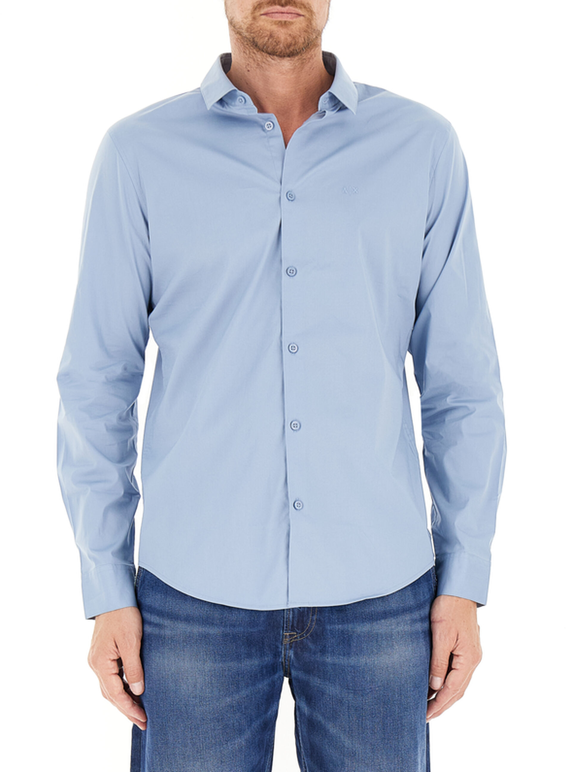 Camicia in cotone AZZURRO