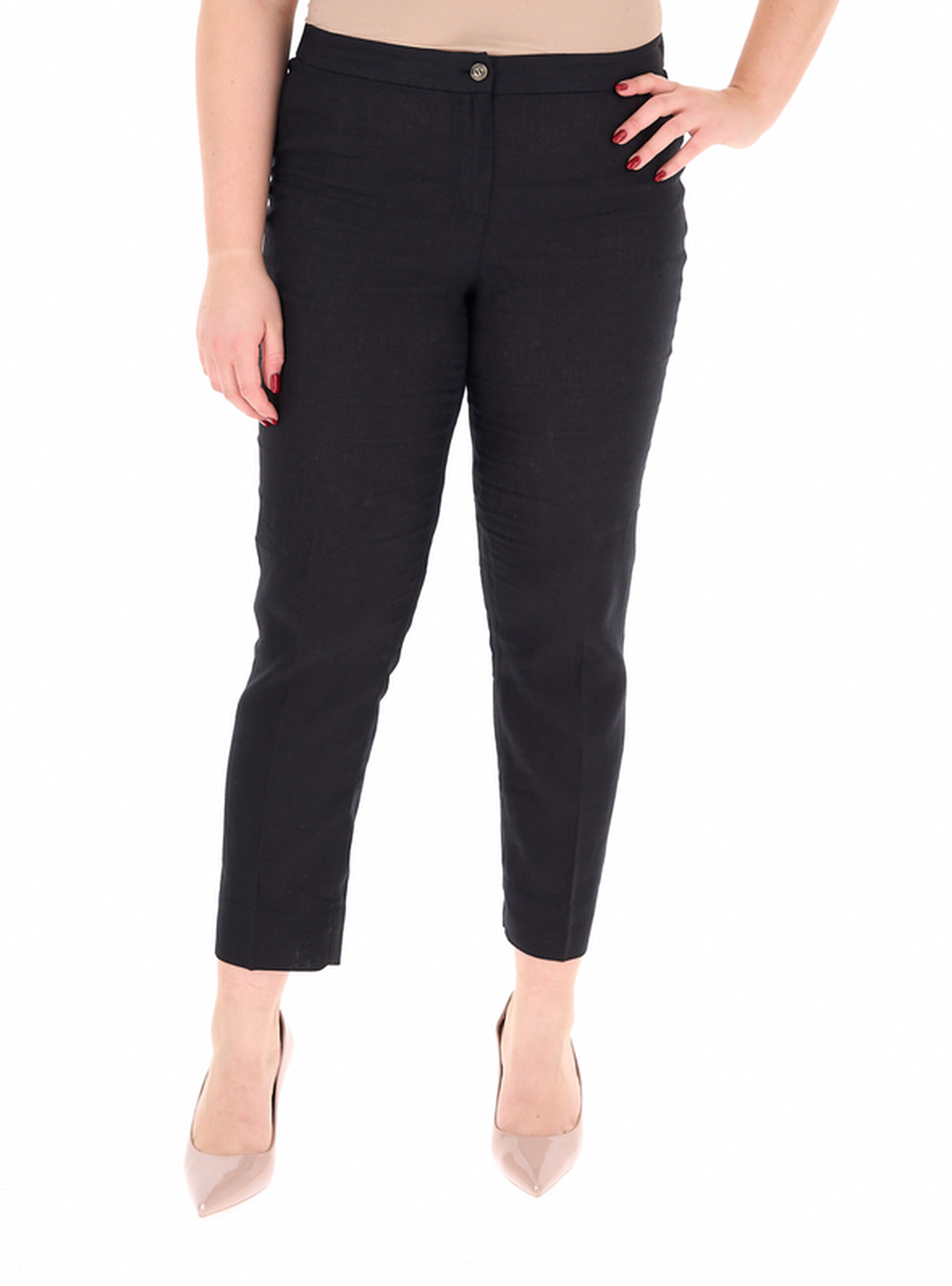 Pantalone in lino NERO 23