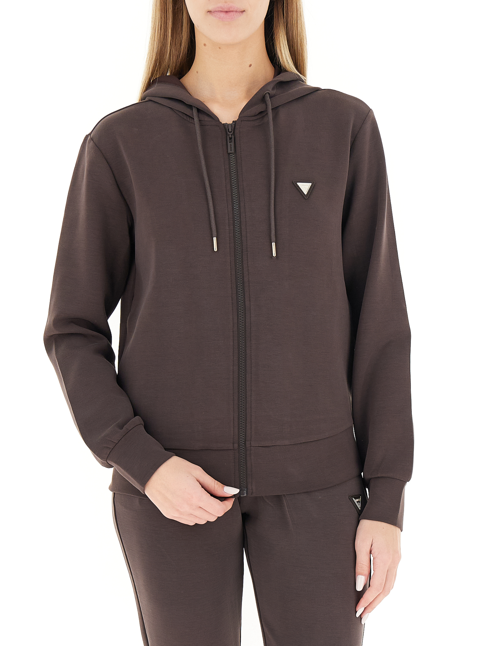 Guess Felpa con cappuccio MARRONE