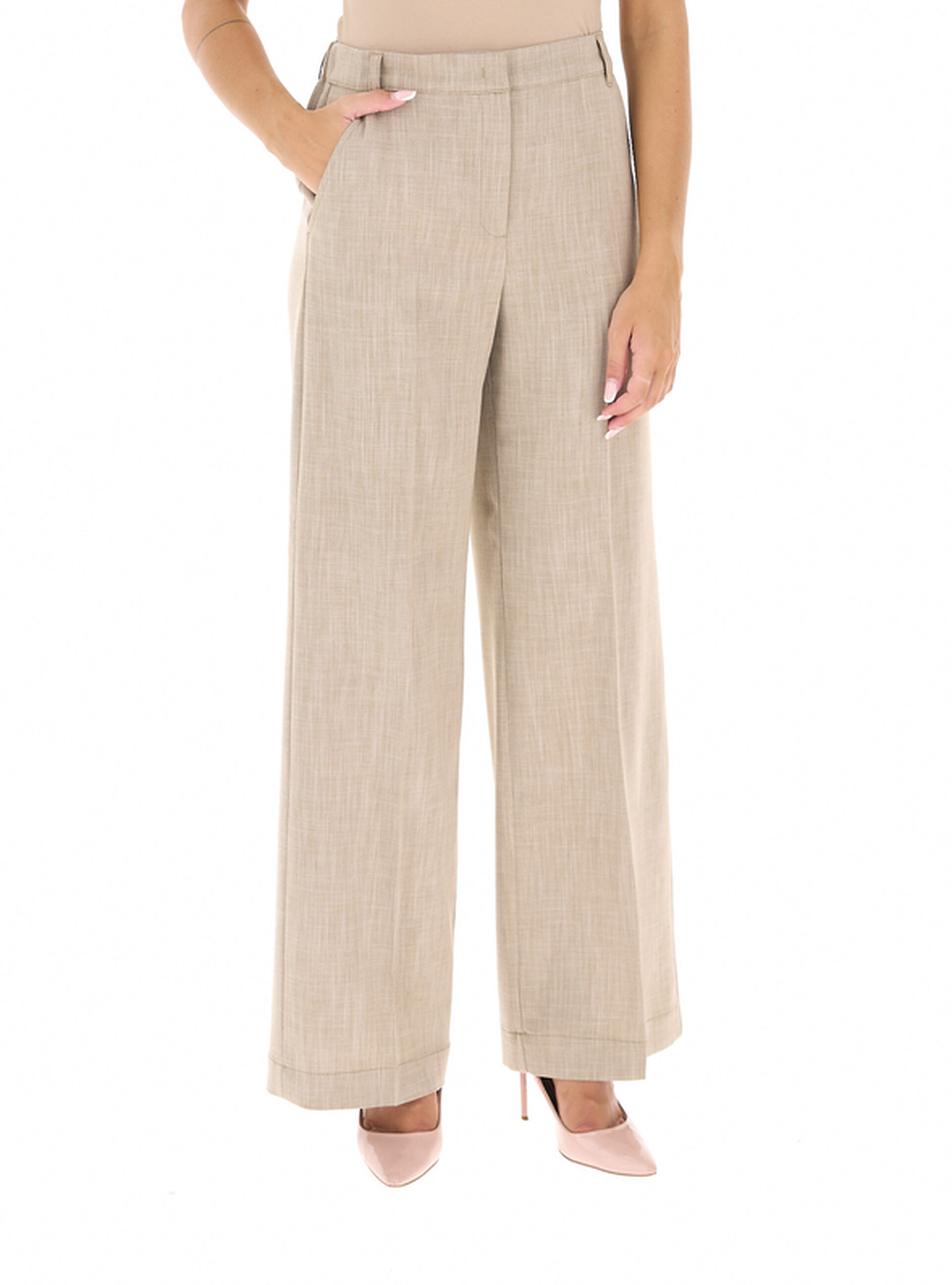 Pantalone misto viscosa BEIGE 40