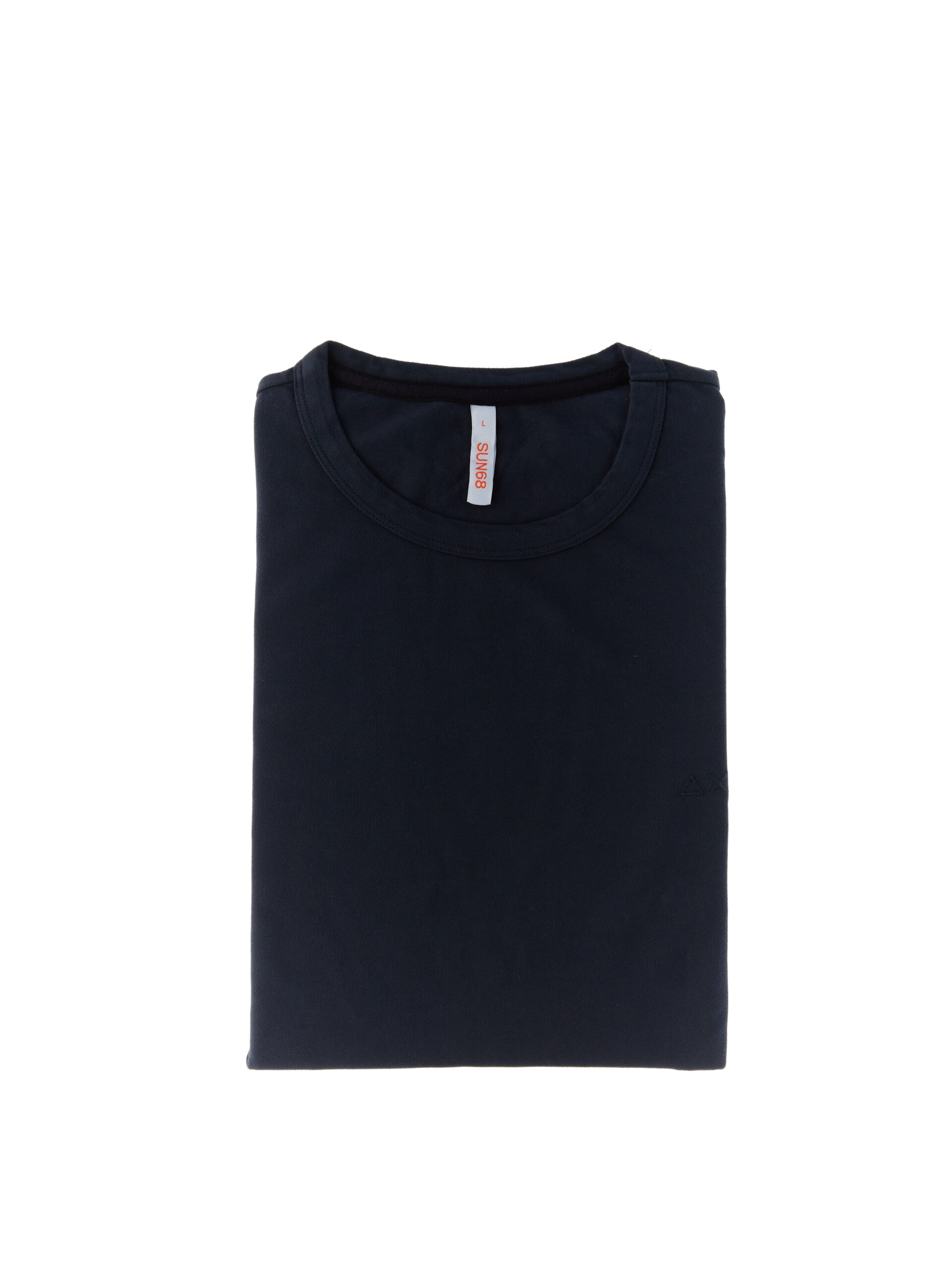 SUN68 T-shirt in piqué BLU NOTTE