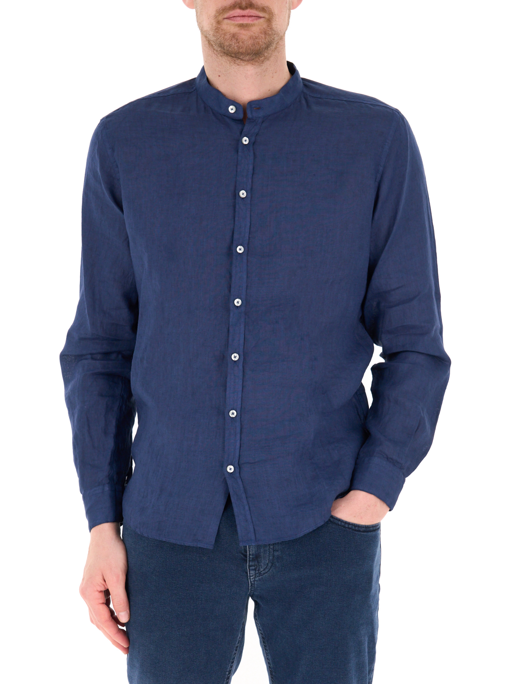 Camicia in lino BLU NAVY 50