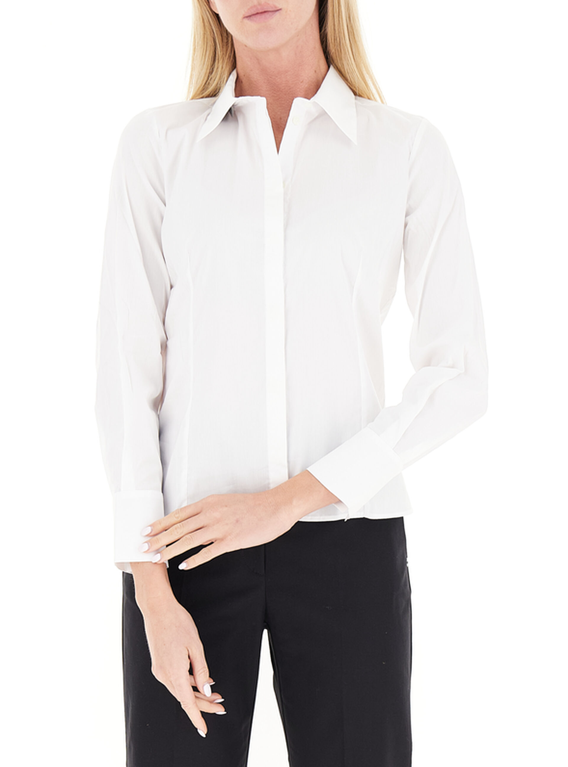 Camicia misto cotone PANNA
