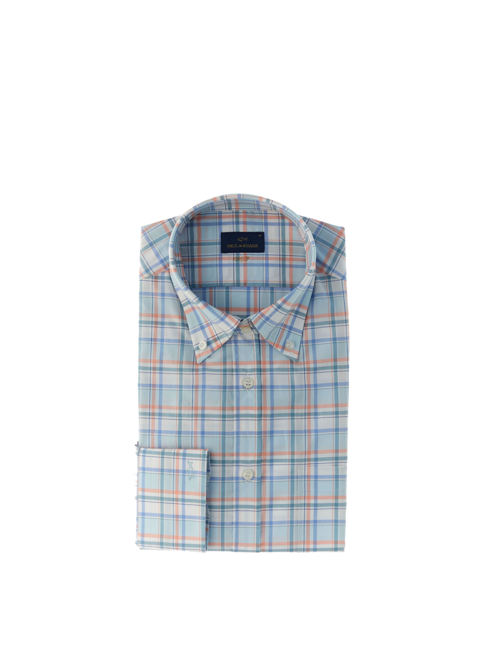 Camicia a quadri AZZURRO POLVERE