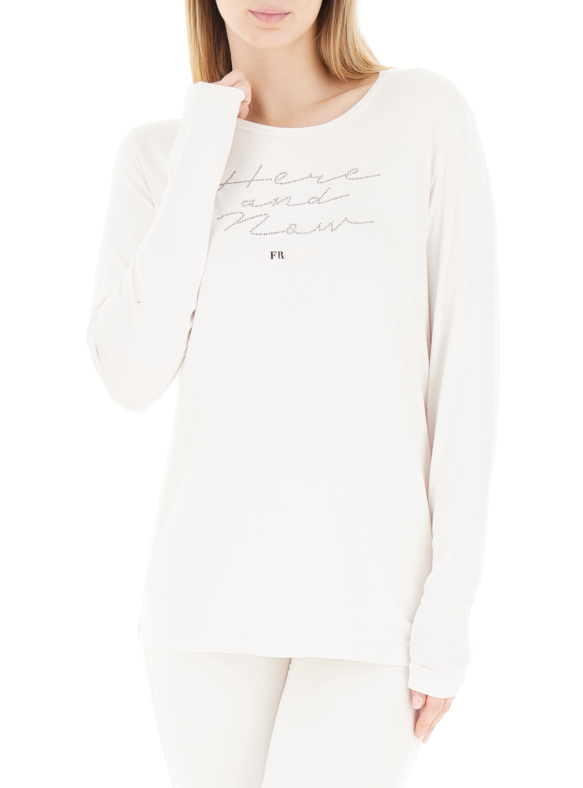 T-shirt maniche lunghe PANNA S