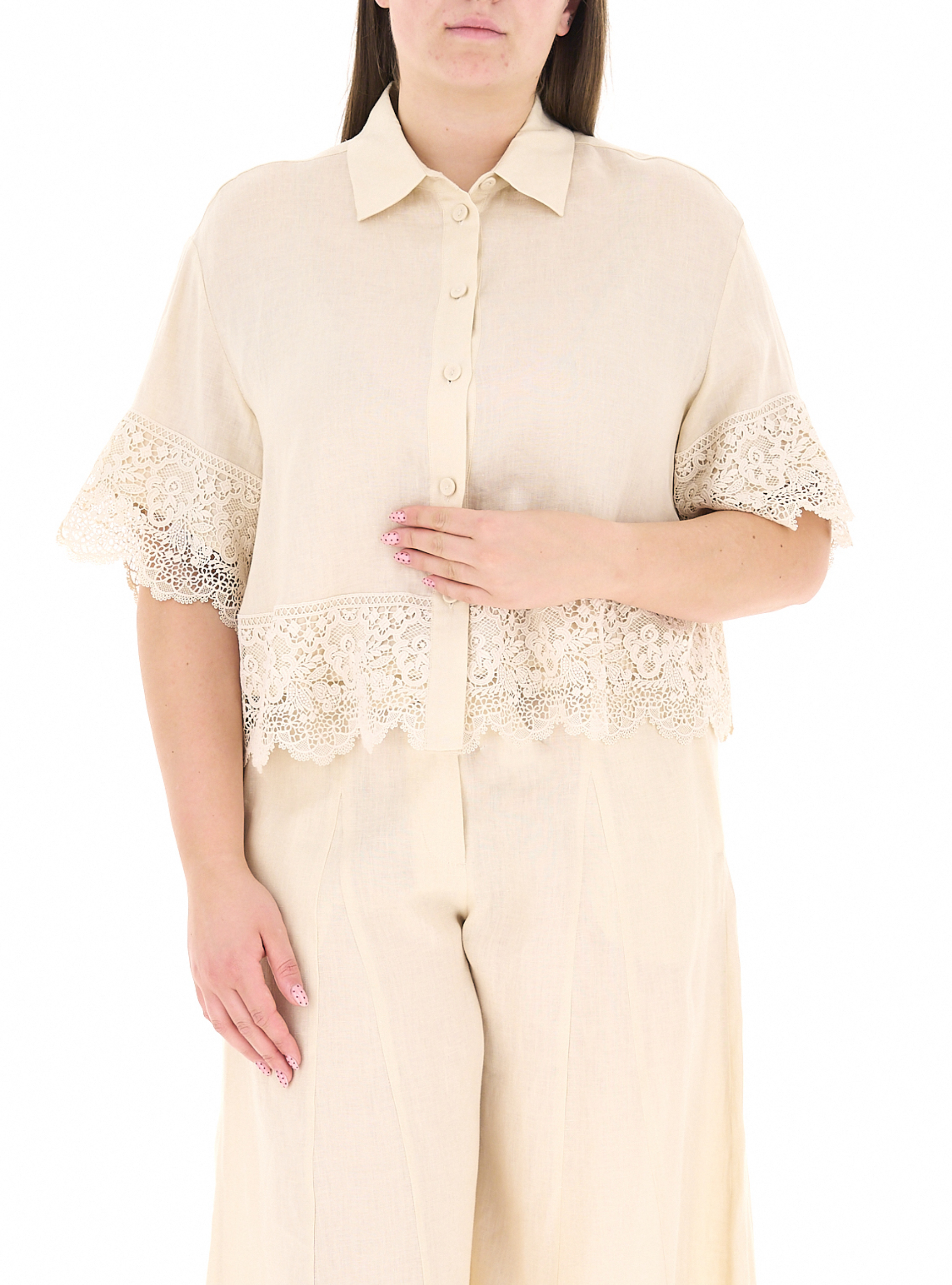 Camicia in lino COLLECTION CREMA 50