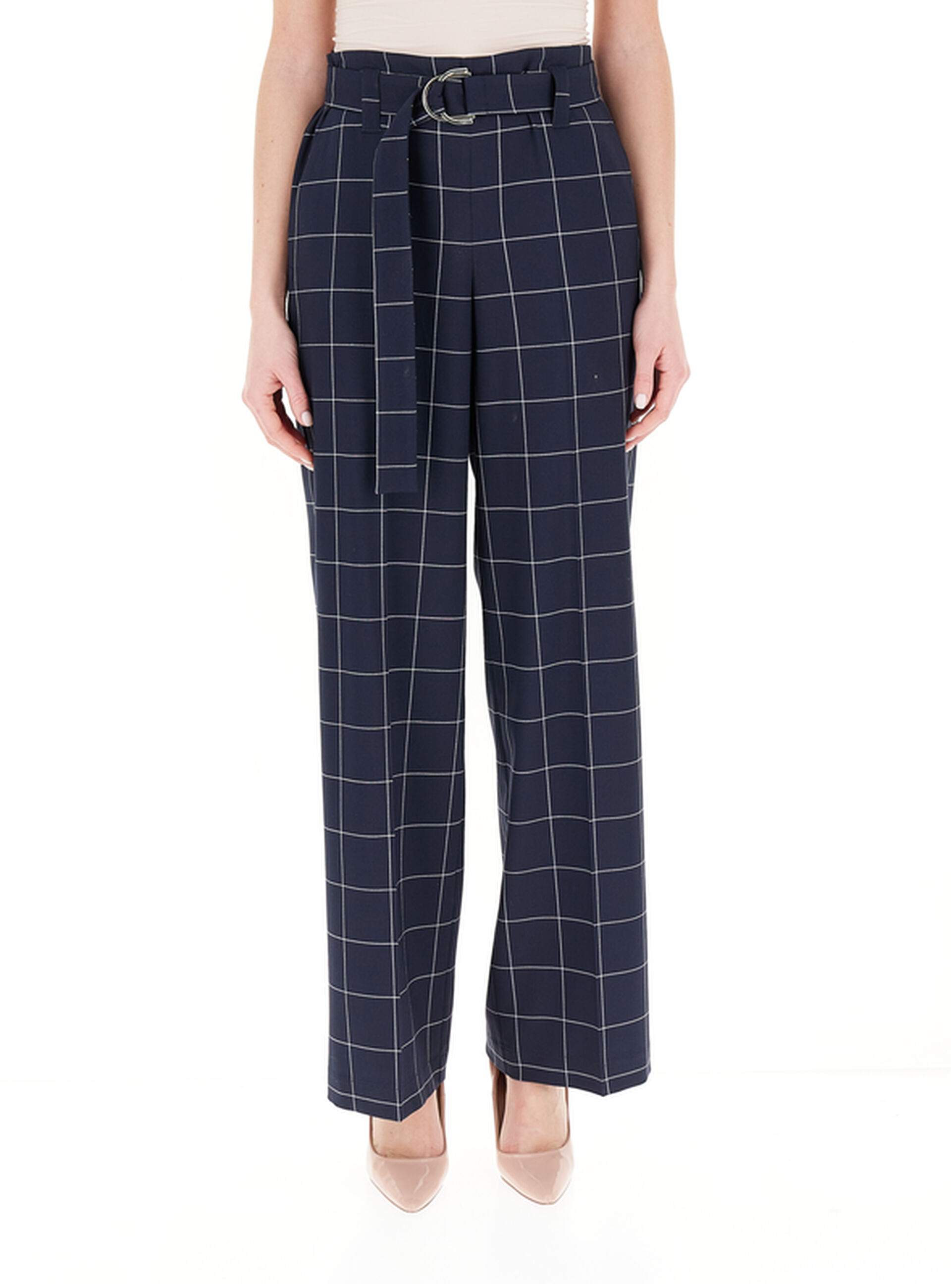 Pantalone a quadri BLU NOTTE 38