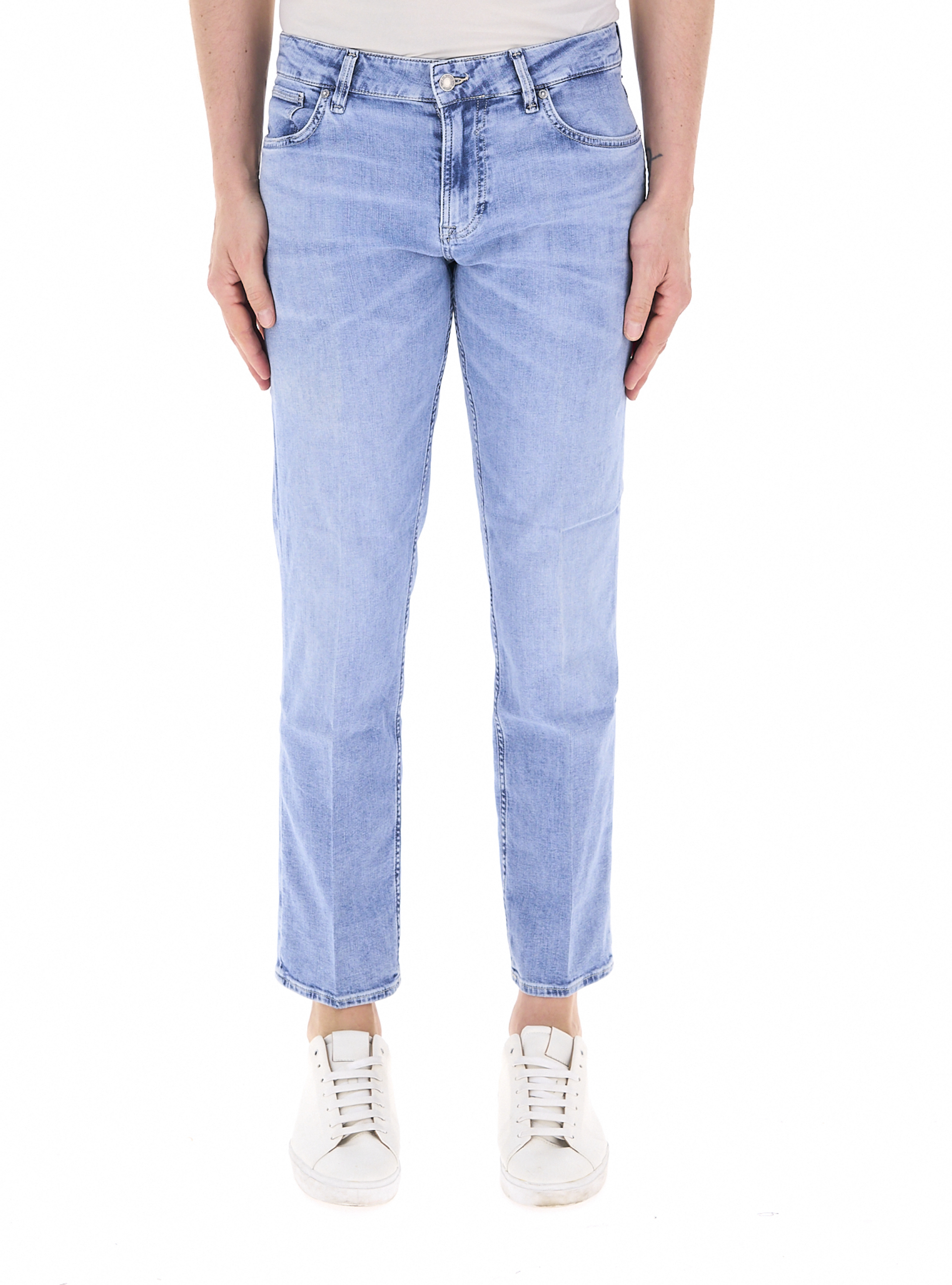 Jeans straight leg BLU CHIARO