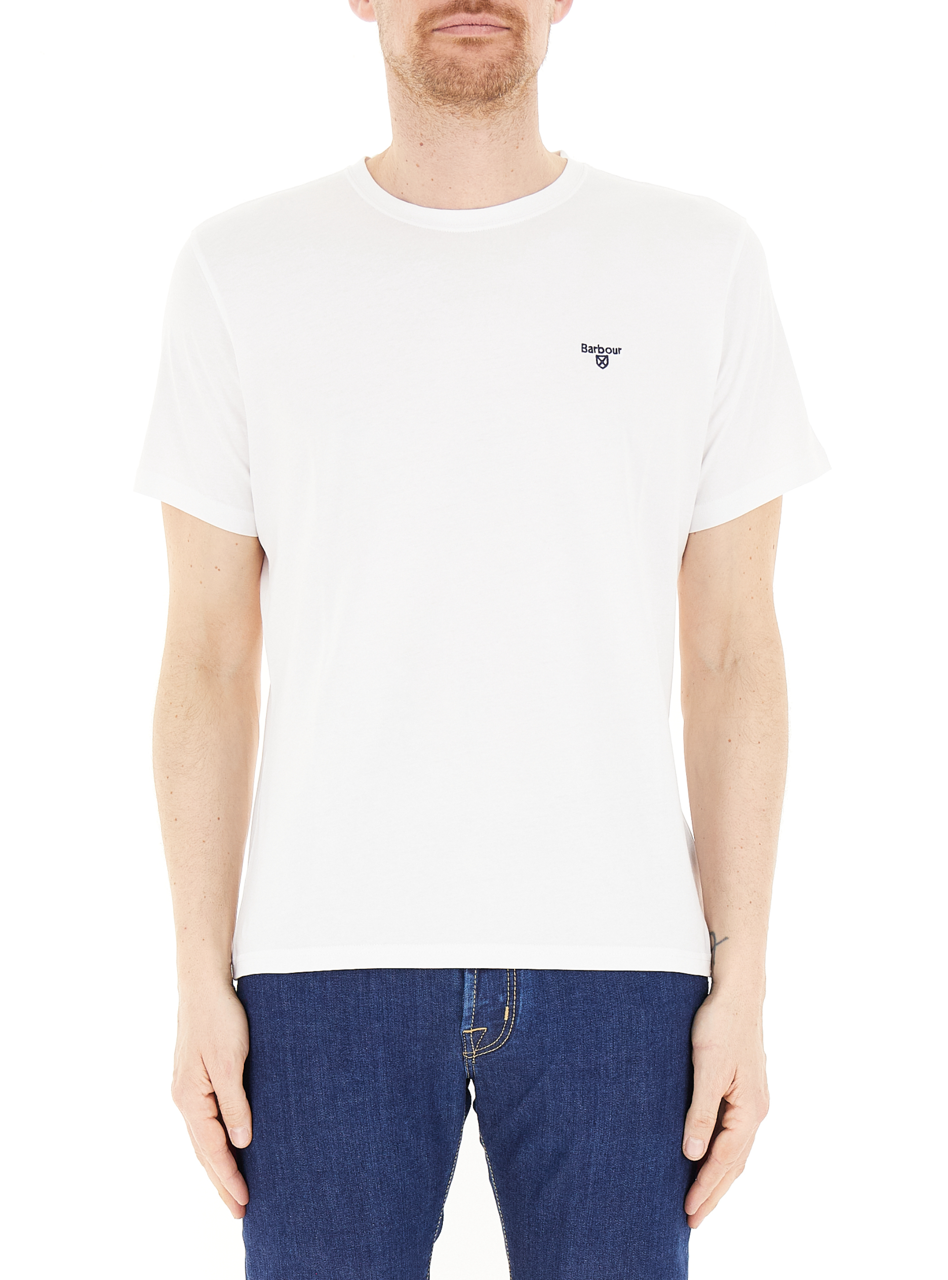 Barbour T-shirt in cotone BIANCO