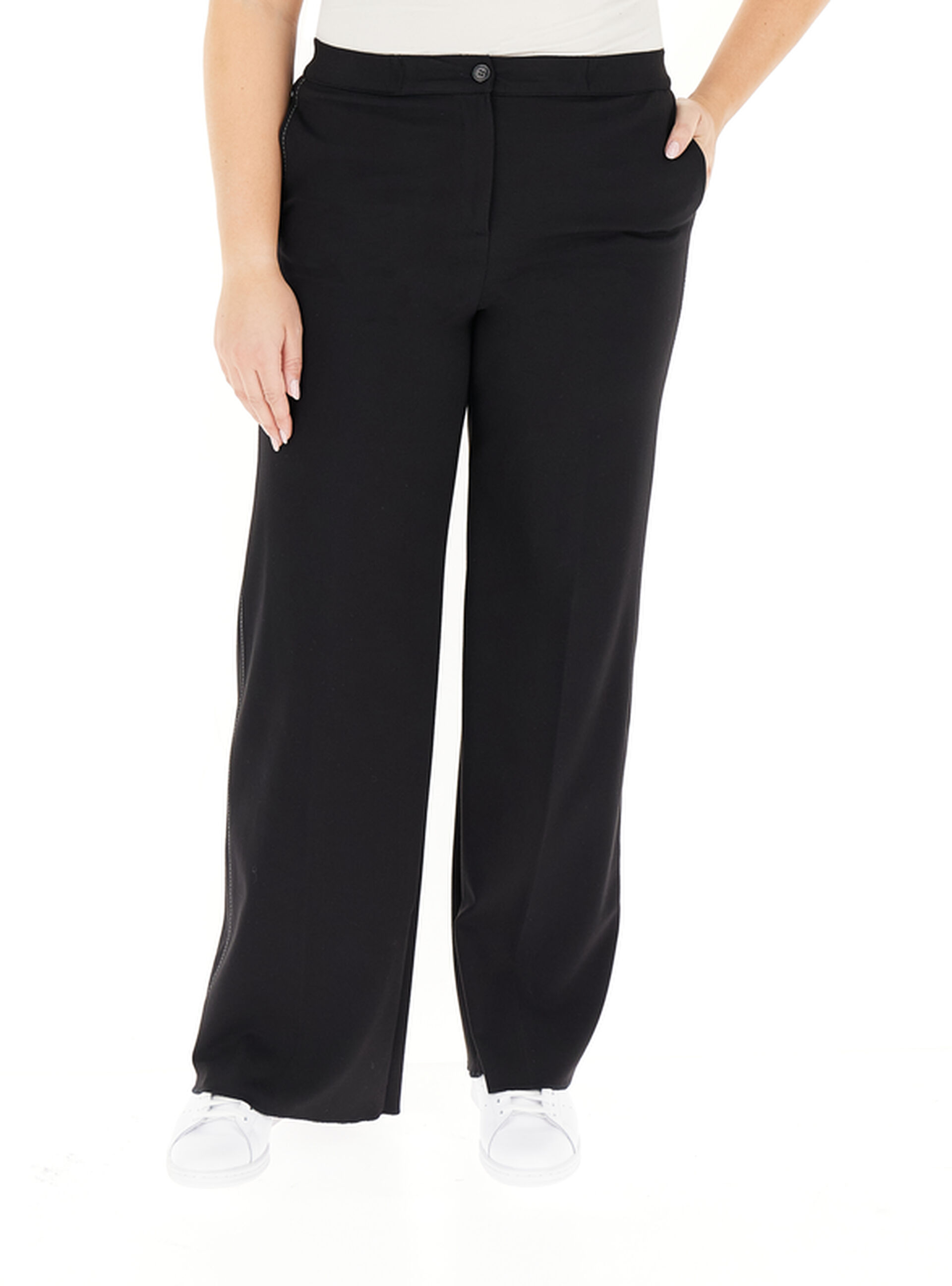 Pantalone wide leg NERO M