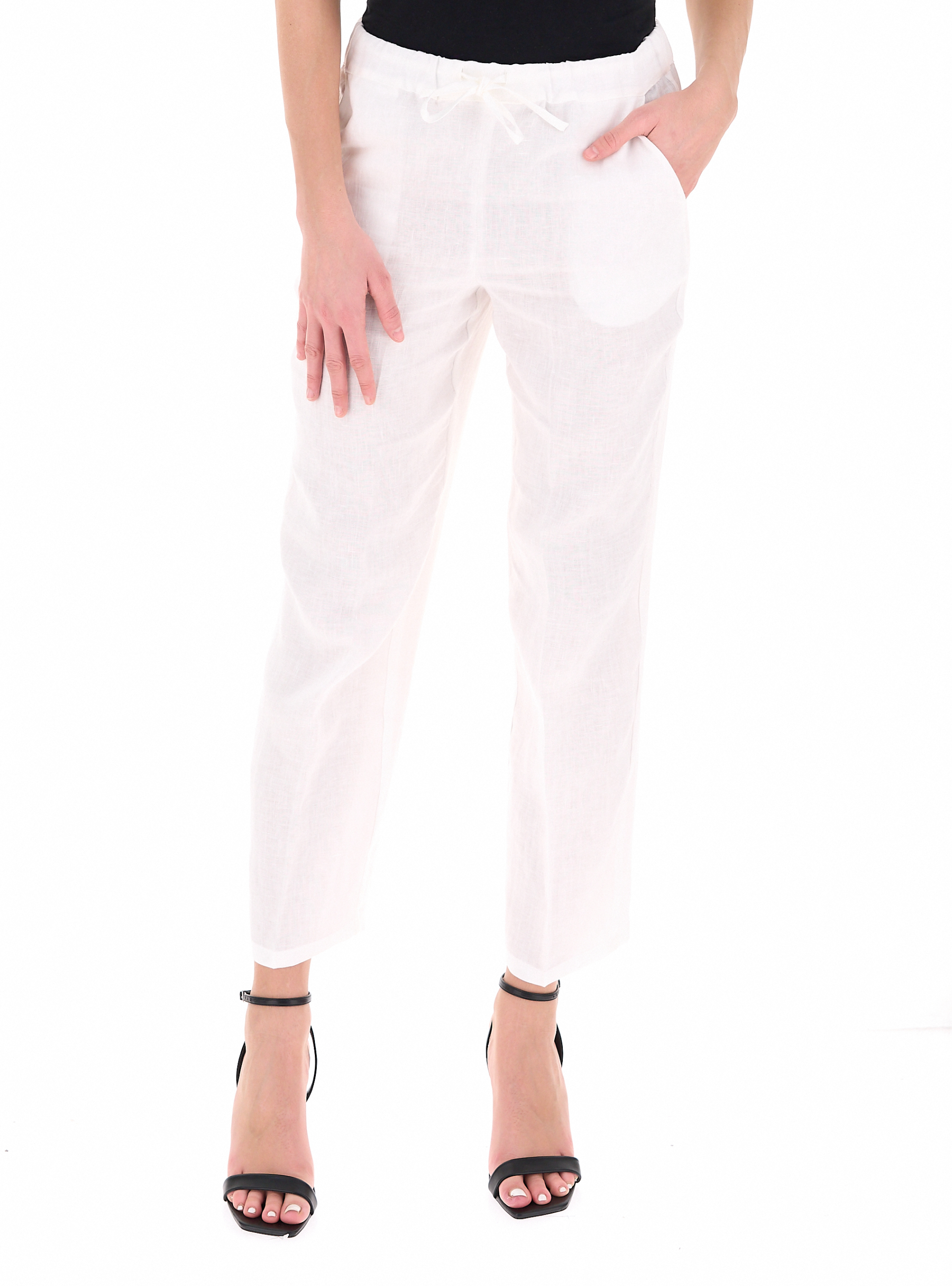 Pantalone in lino PANNA