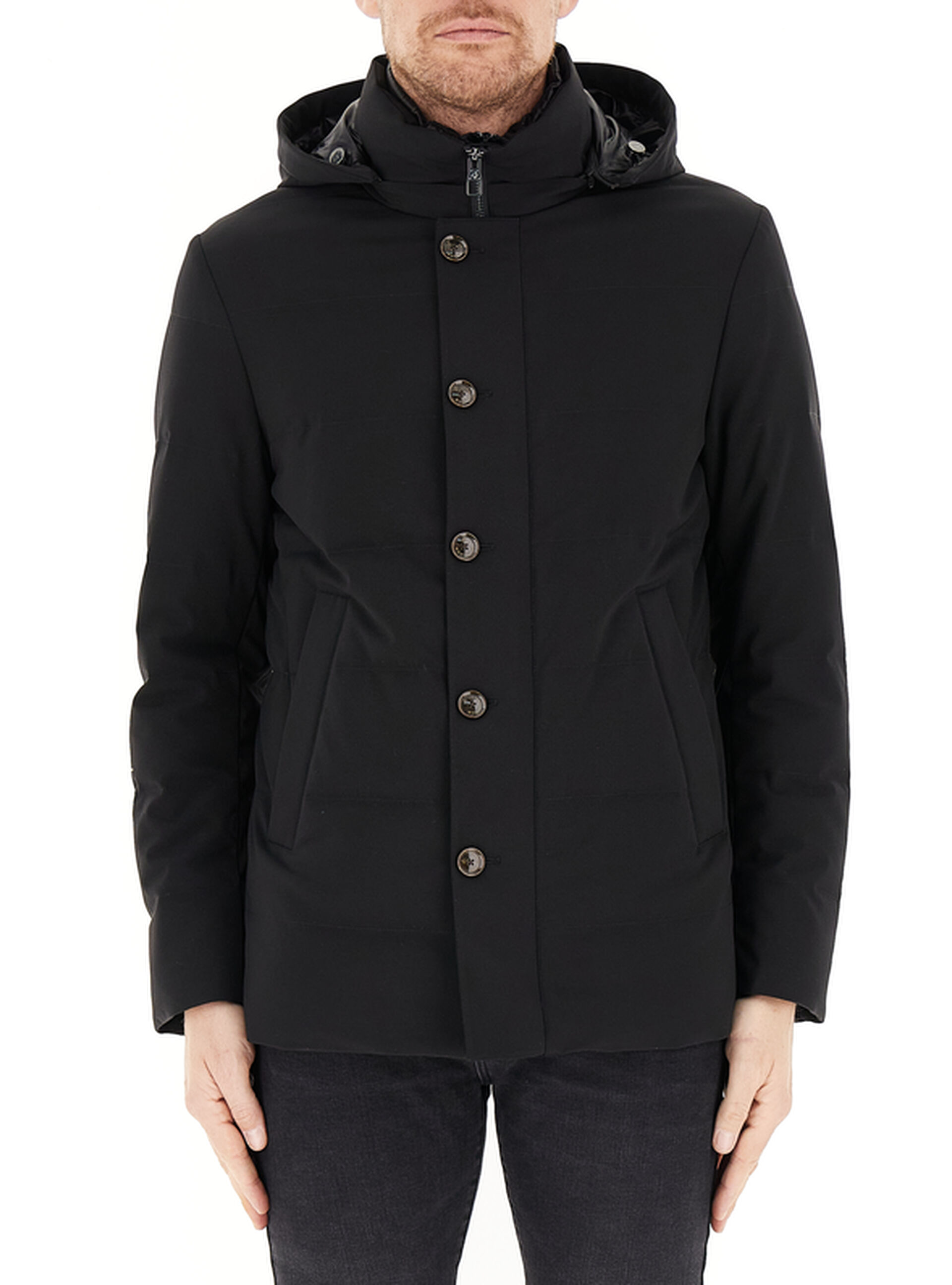 Piumino con cappuccio NERO 54