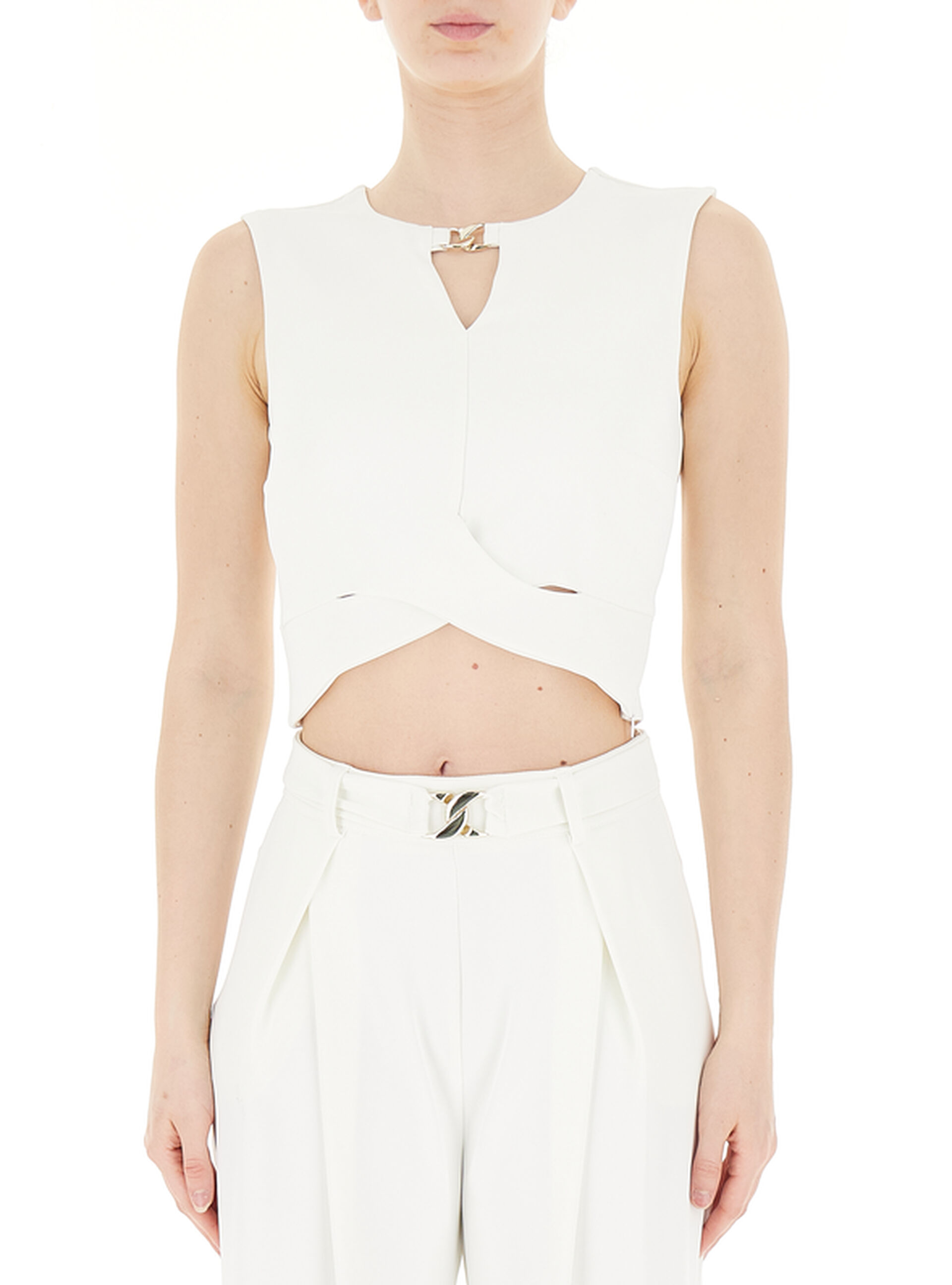 RINASCIMENTO Top cropped BIANCO
