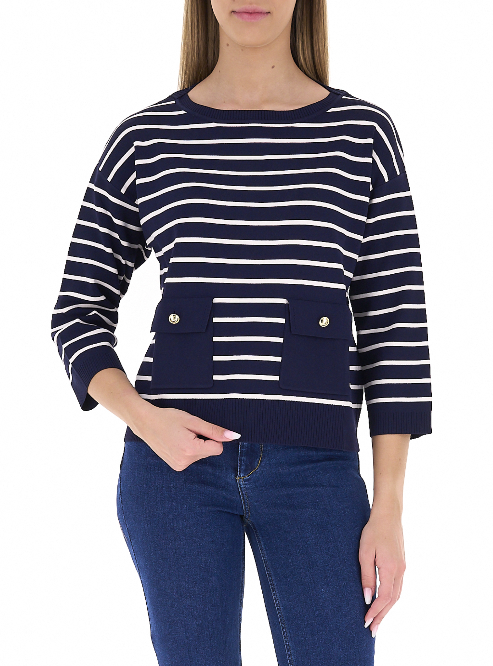Maglia misto viscosa BLU NAVY