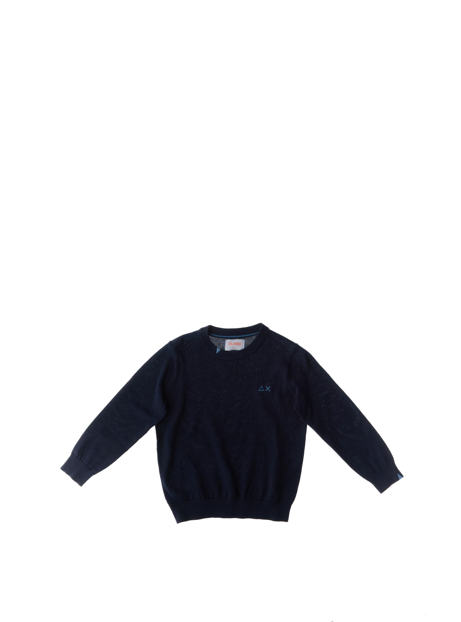 SUN68 Maglia in cotone BLU NOTTE