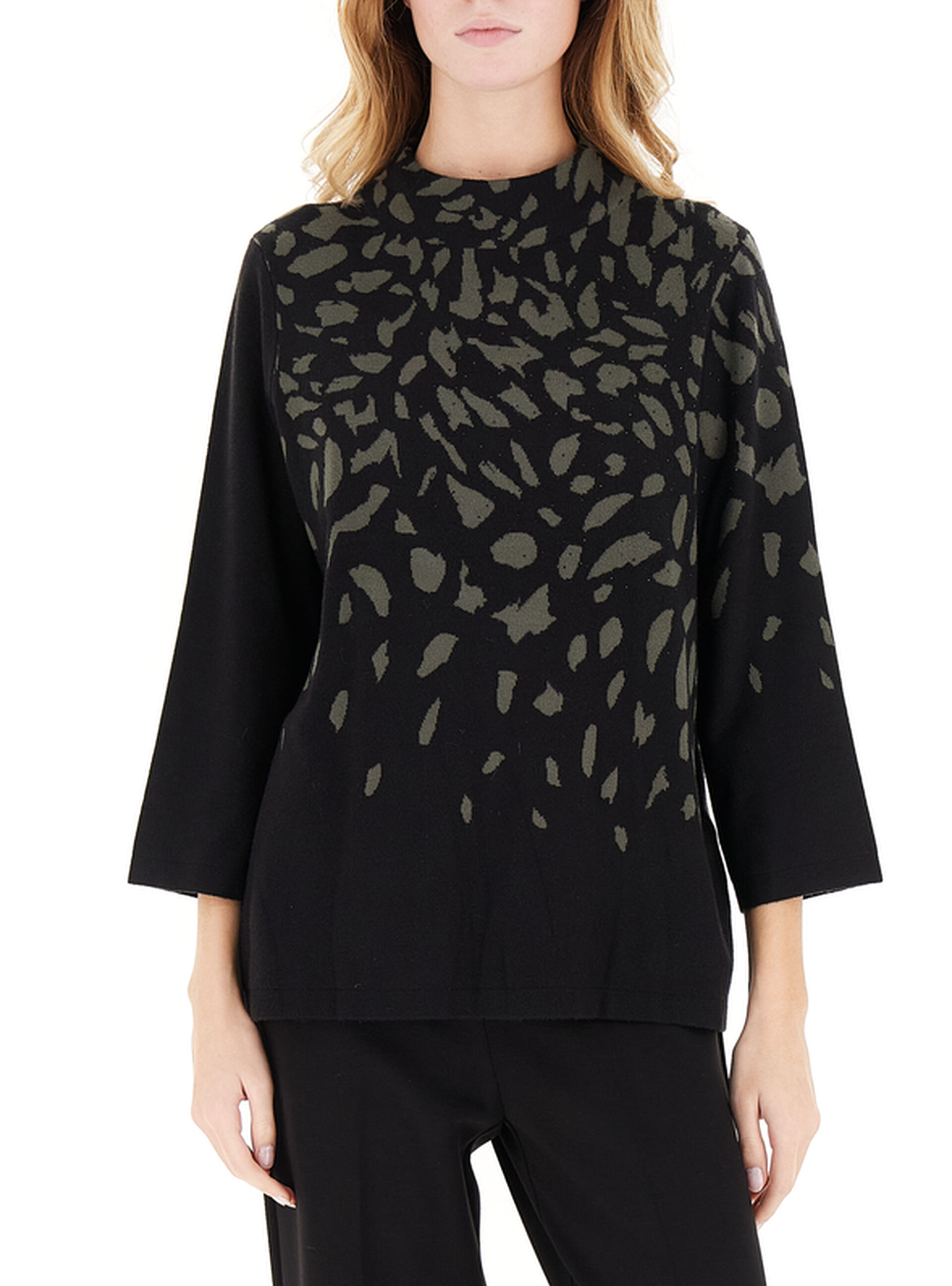 Maglione misto viscosa NERO L