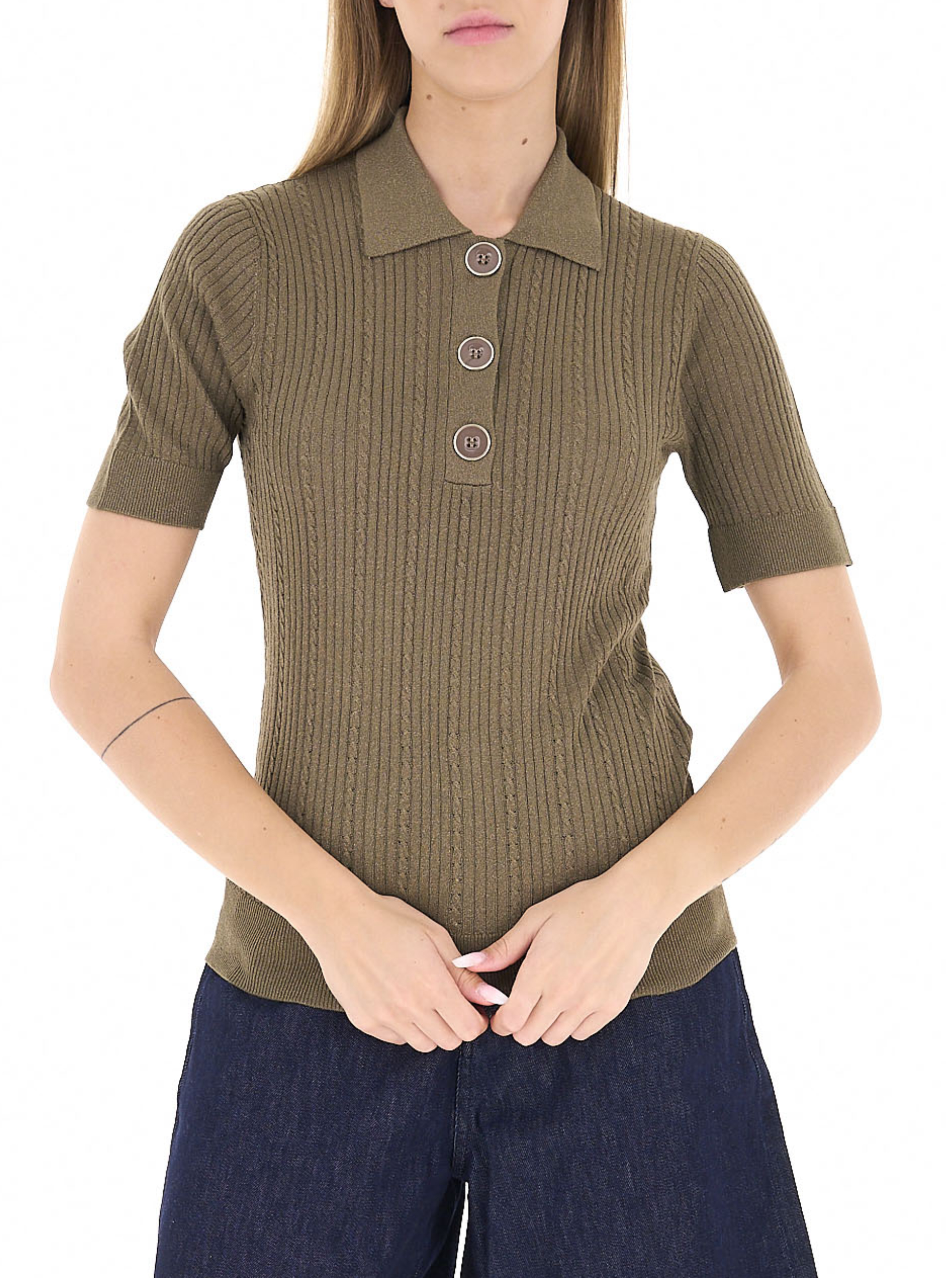 Maglia maniche corte LIU JEANS VERDE OLIVA L