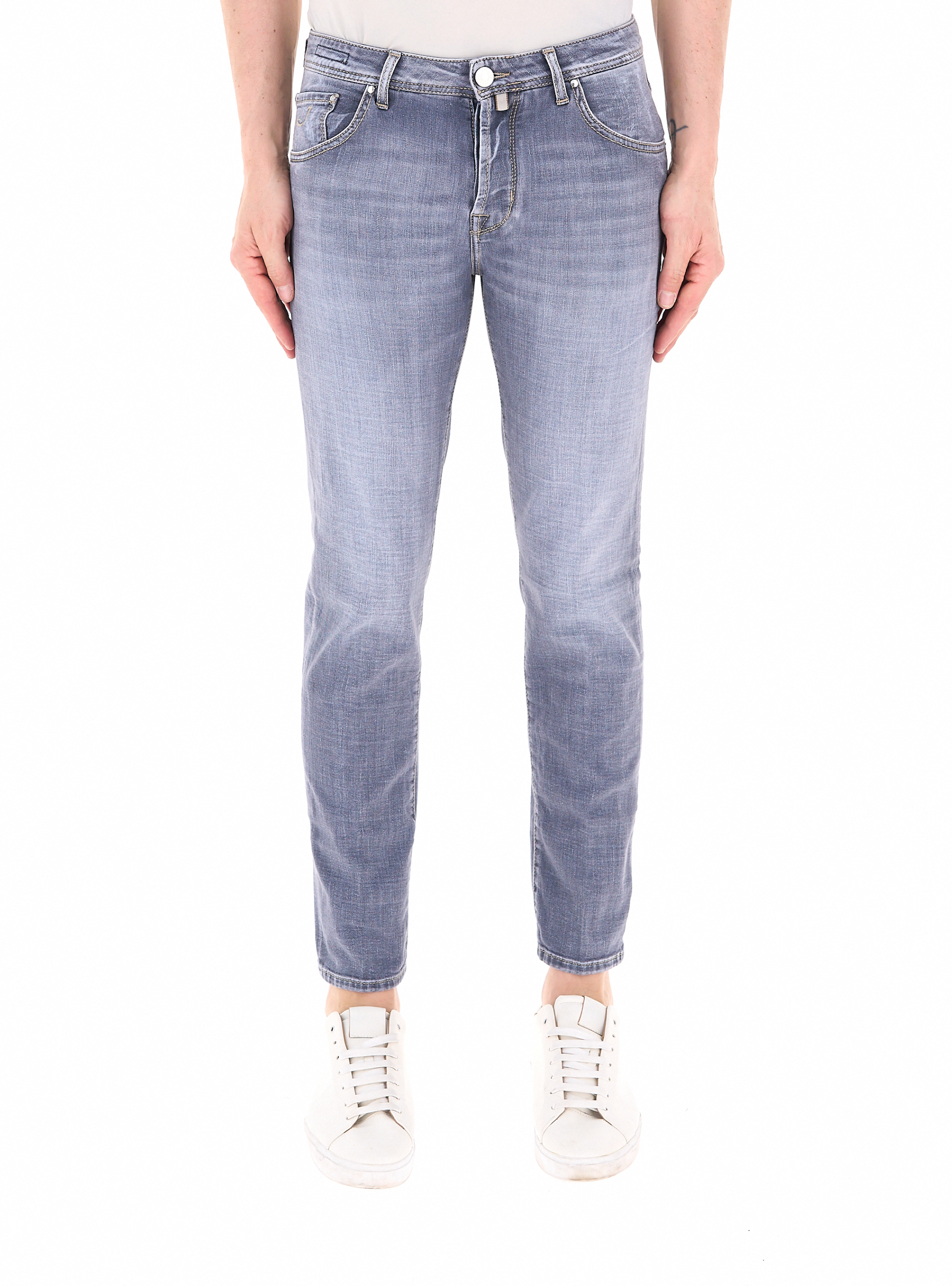 JACOB COHEN Jeans straight leg GRIGIO CHIARO