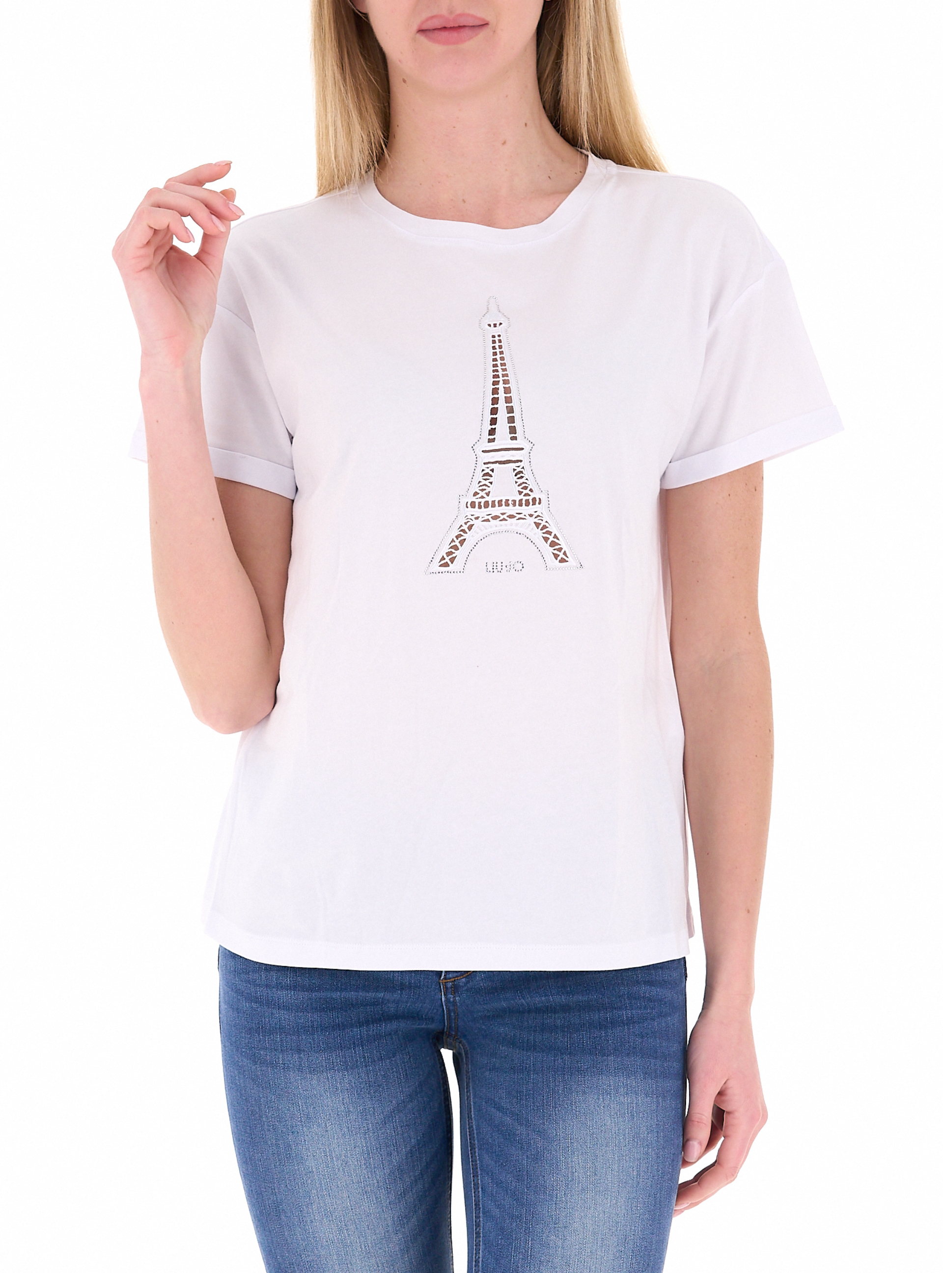 T-shirt cotone LIU JEANS BIANCO S