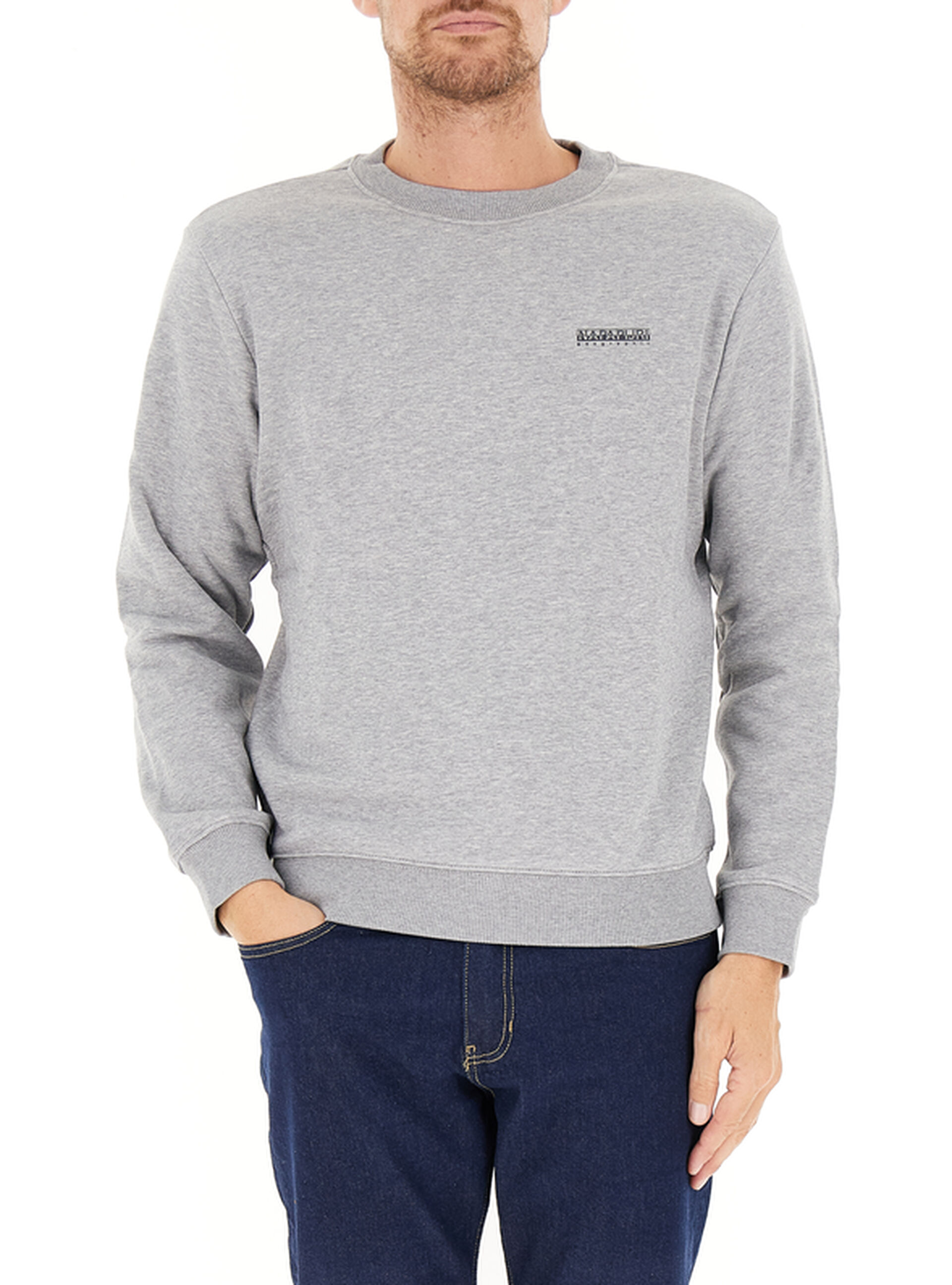 Felpa misto cotone GRIGIO