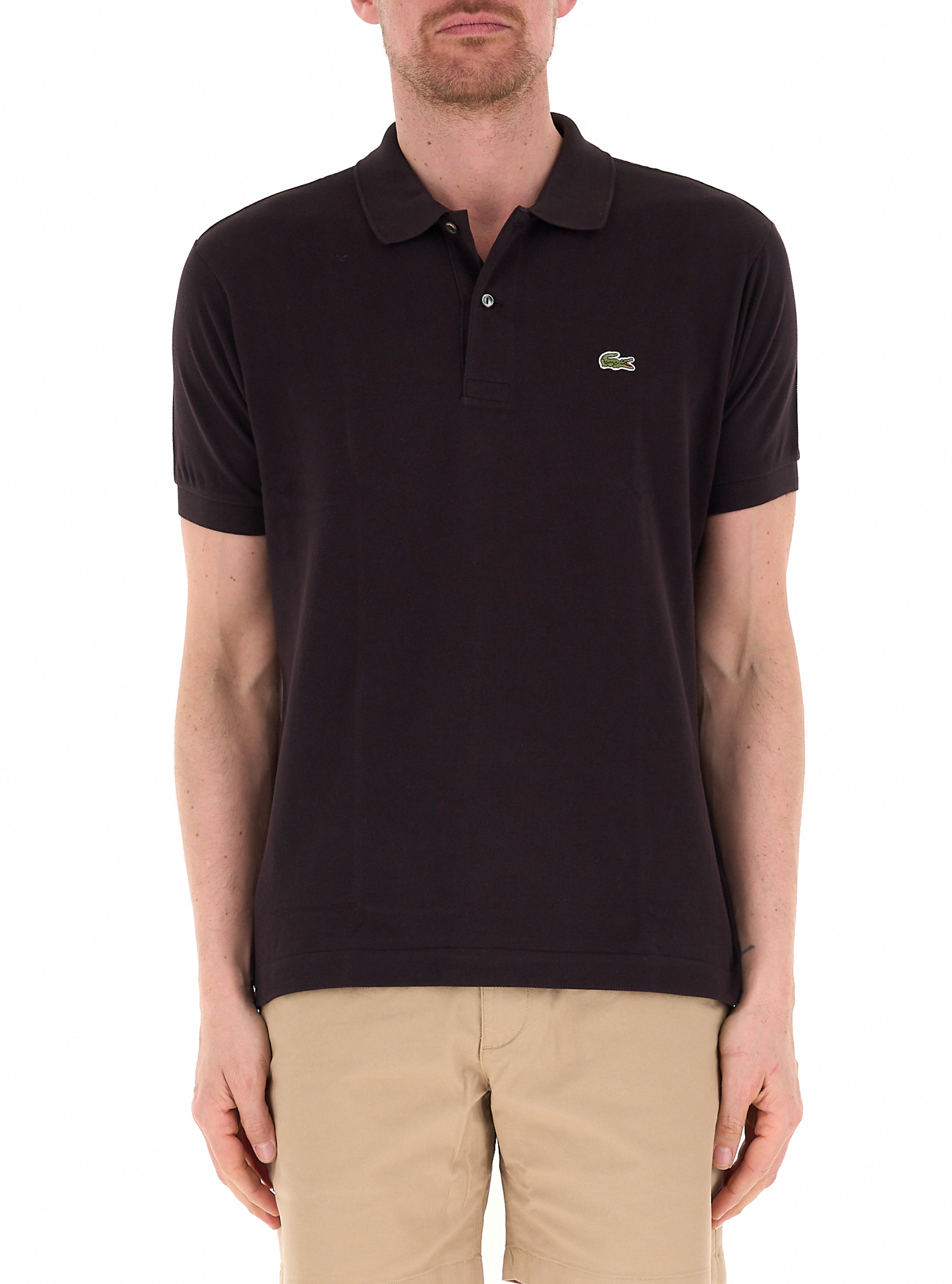 Lacoste Polo in cotone MARRONE