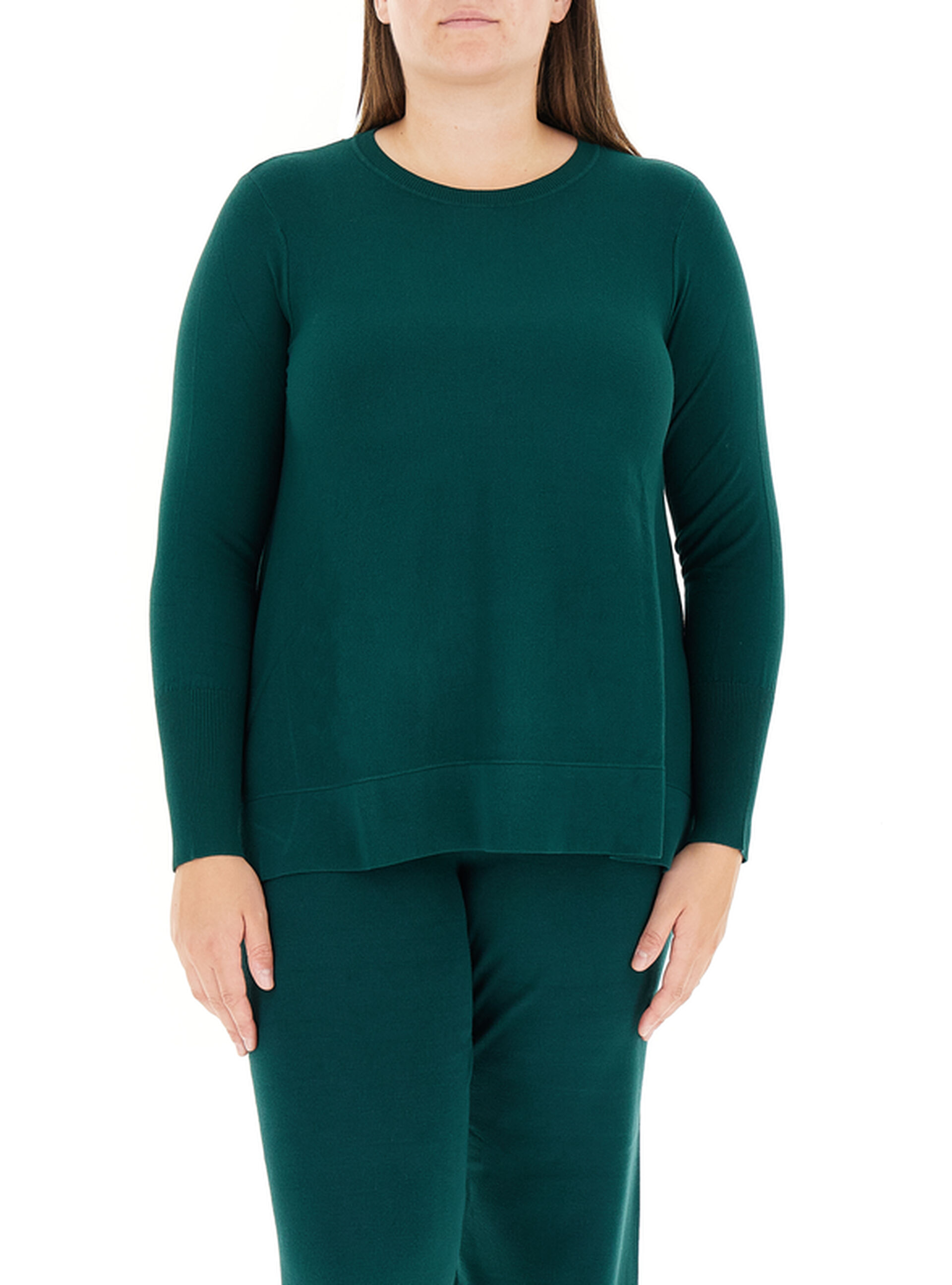 Maglia girocollo VERDE SCURO