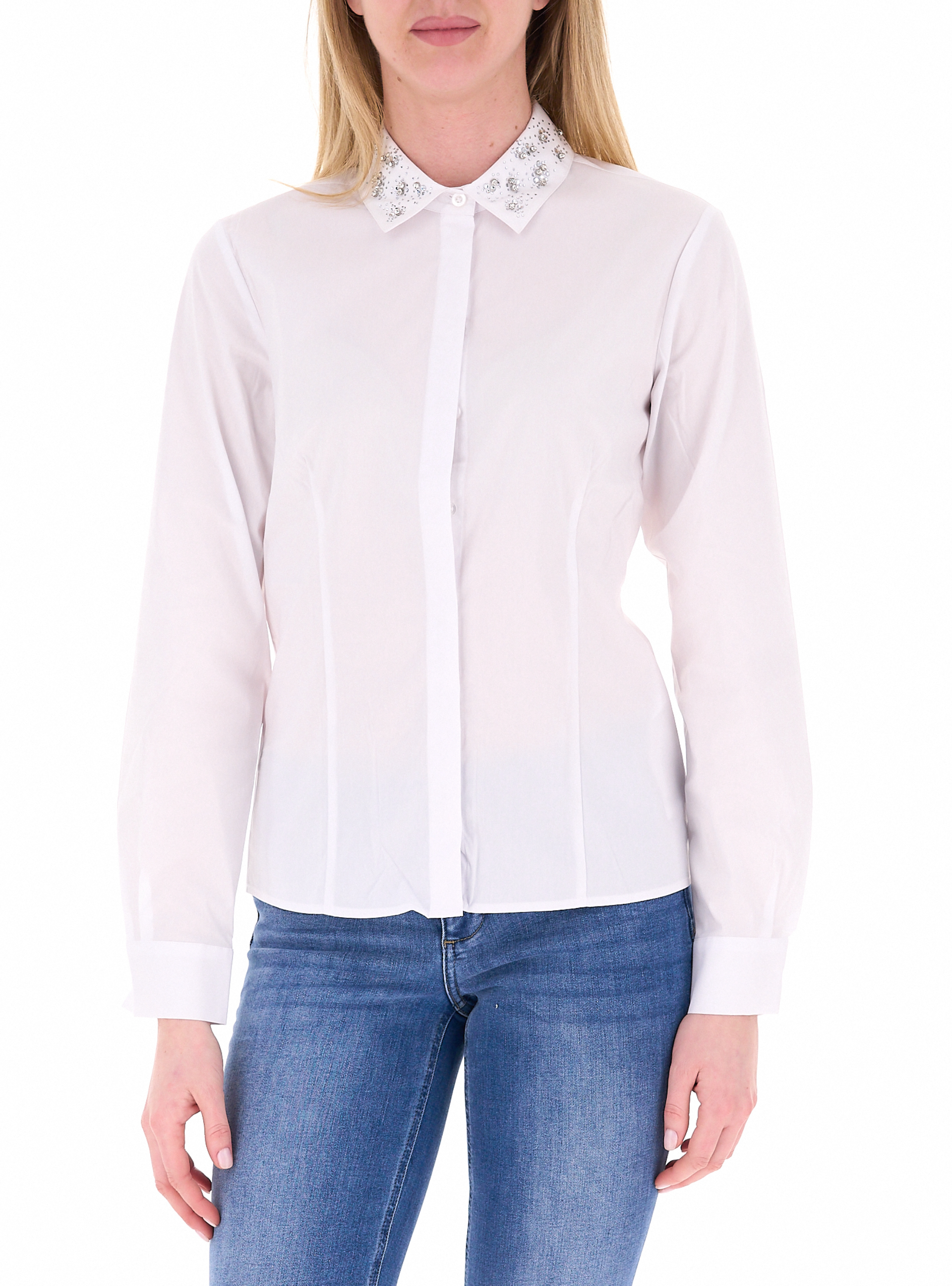 Camicia misto cotone LIU JEANS PANNA