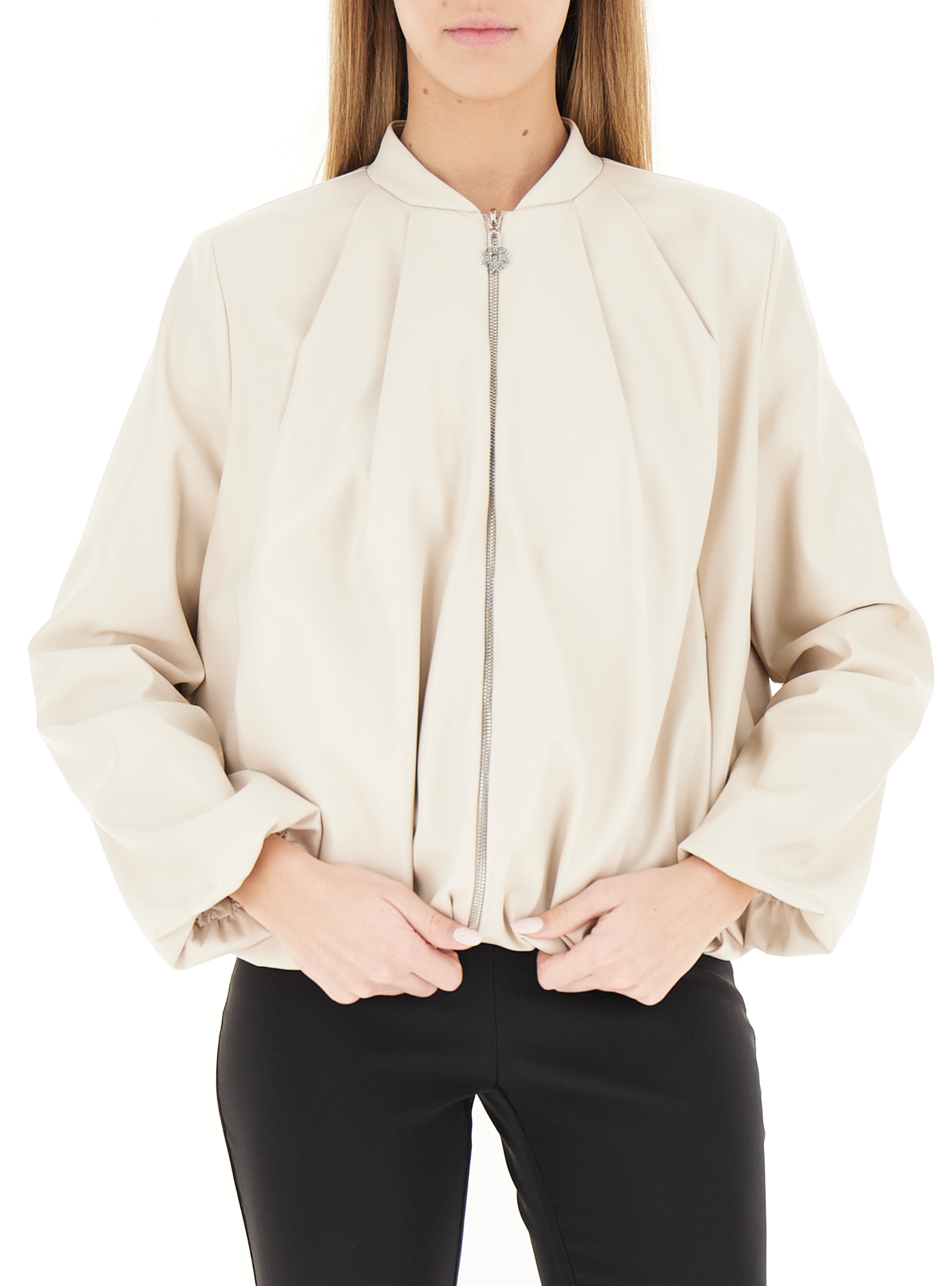 Giubbino con zip BEIGE XS