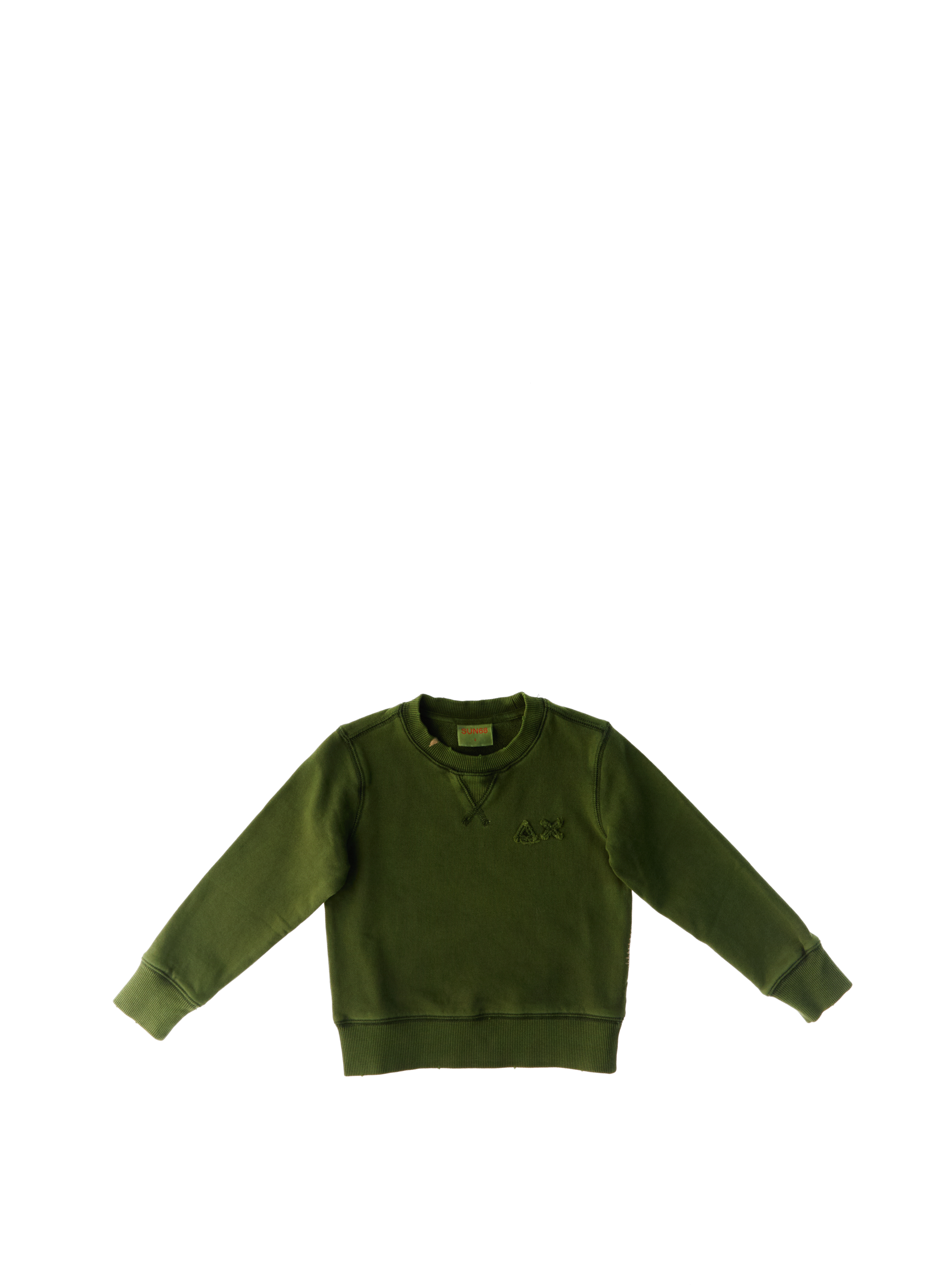 SUN68 Felpa girocollo VERDE OLIVA