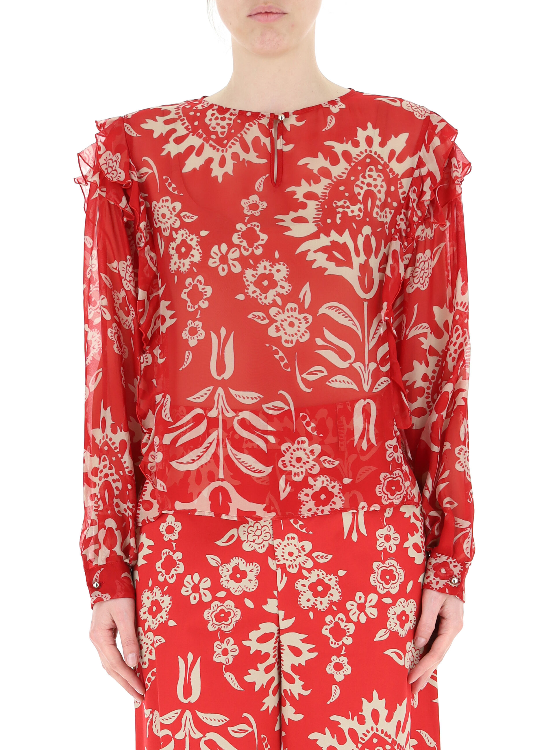 Blusa viscosa-seta LIU JEANS ROSSO