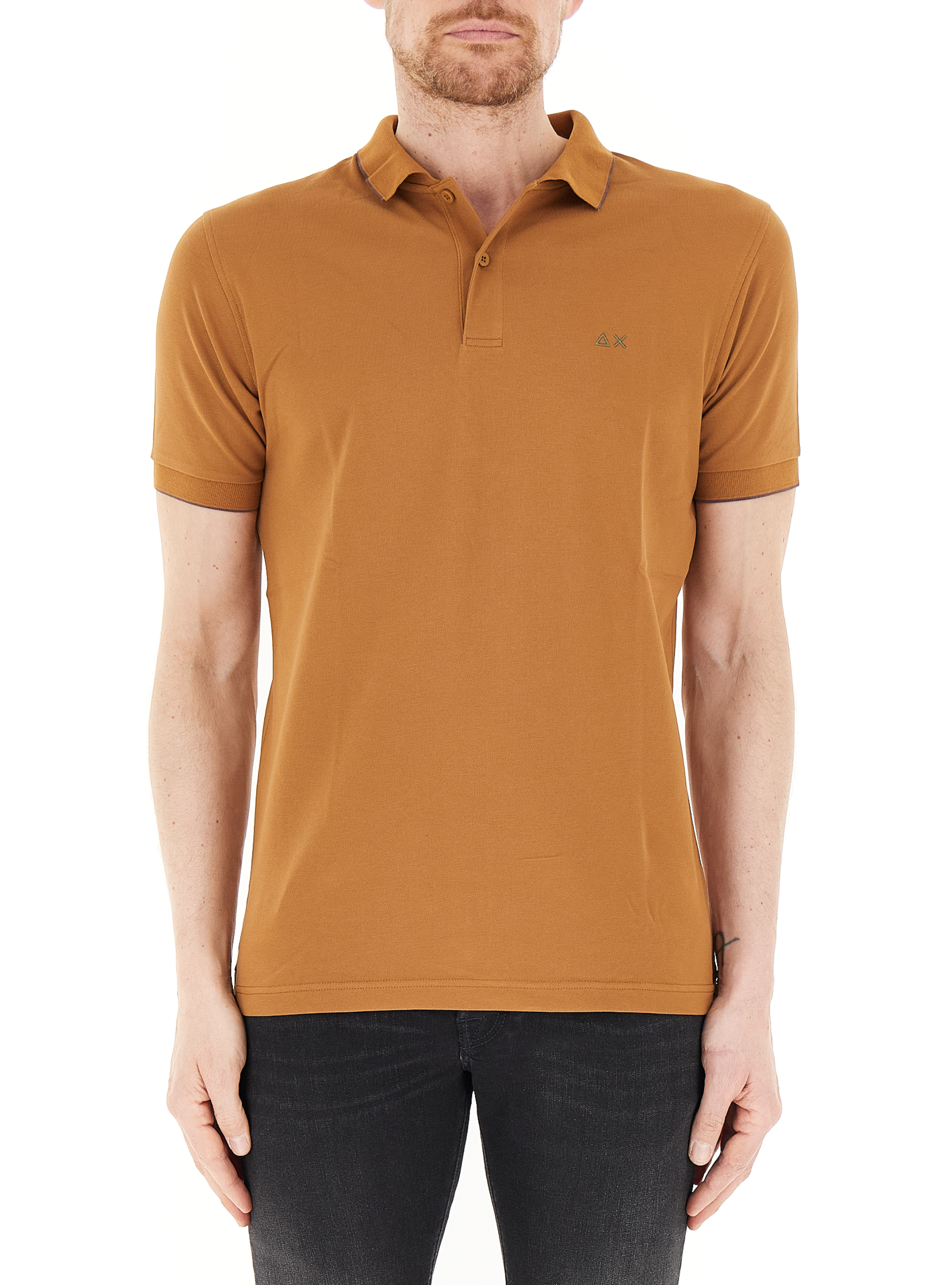 SUN68 Polo maniche corte COGNAC