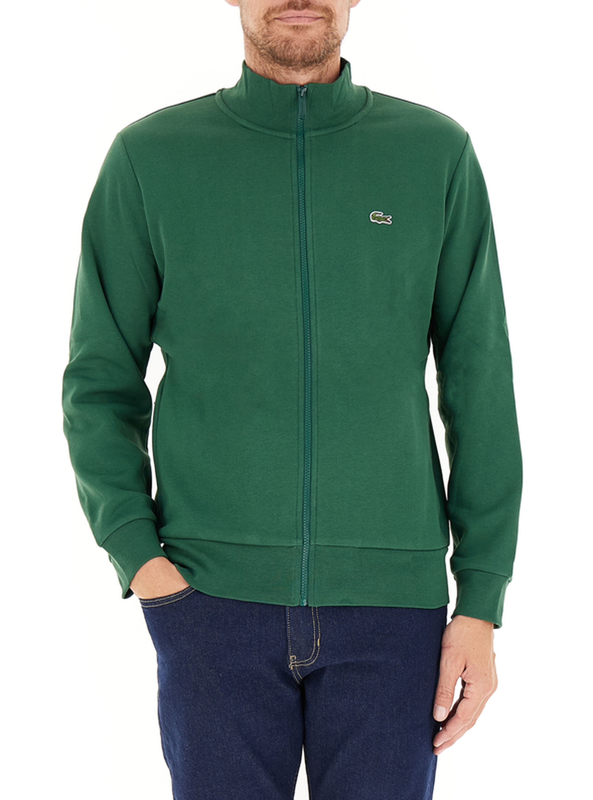 Lacoste Felpa con zip VERDE 3