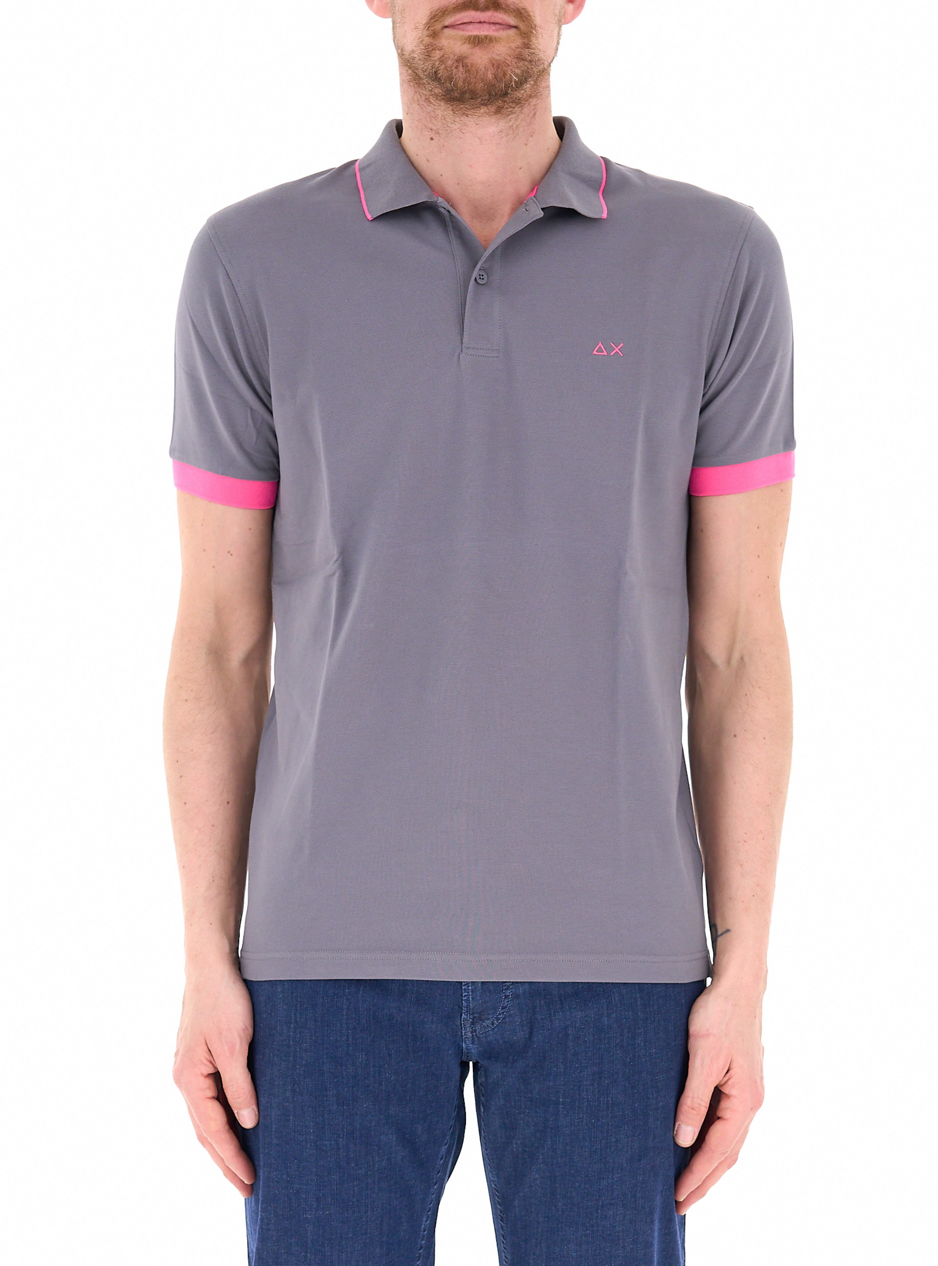 SUN68 Polo in cotone PIOMBO XL