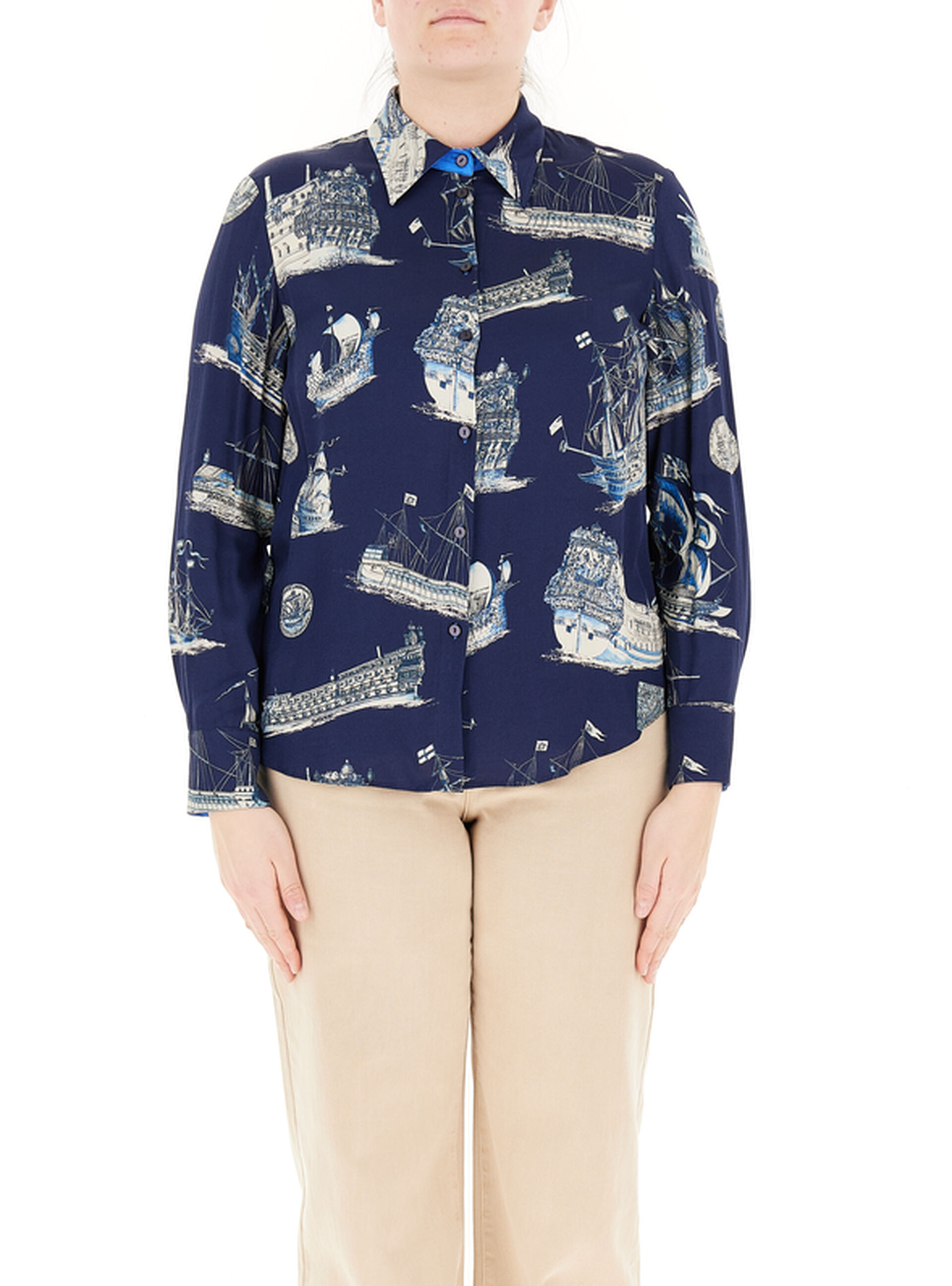 Camicia maniche lunghe BLU NAVY
