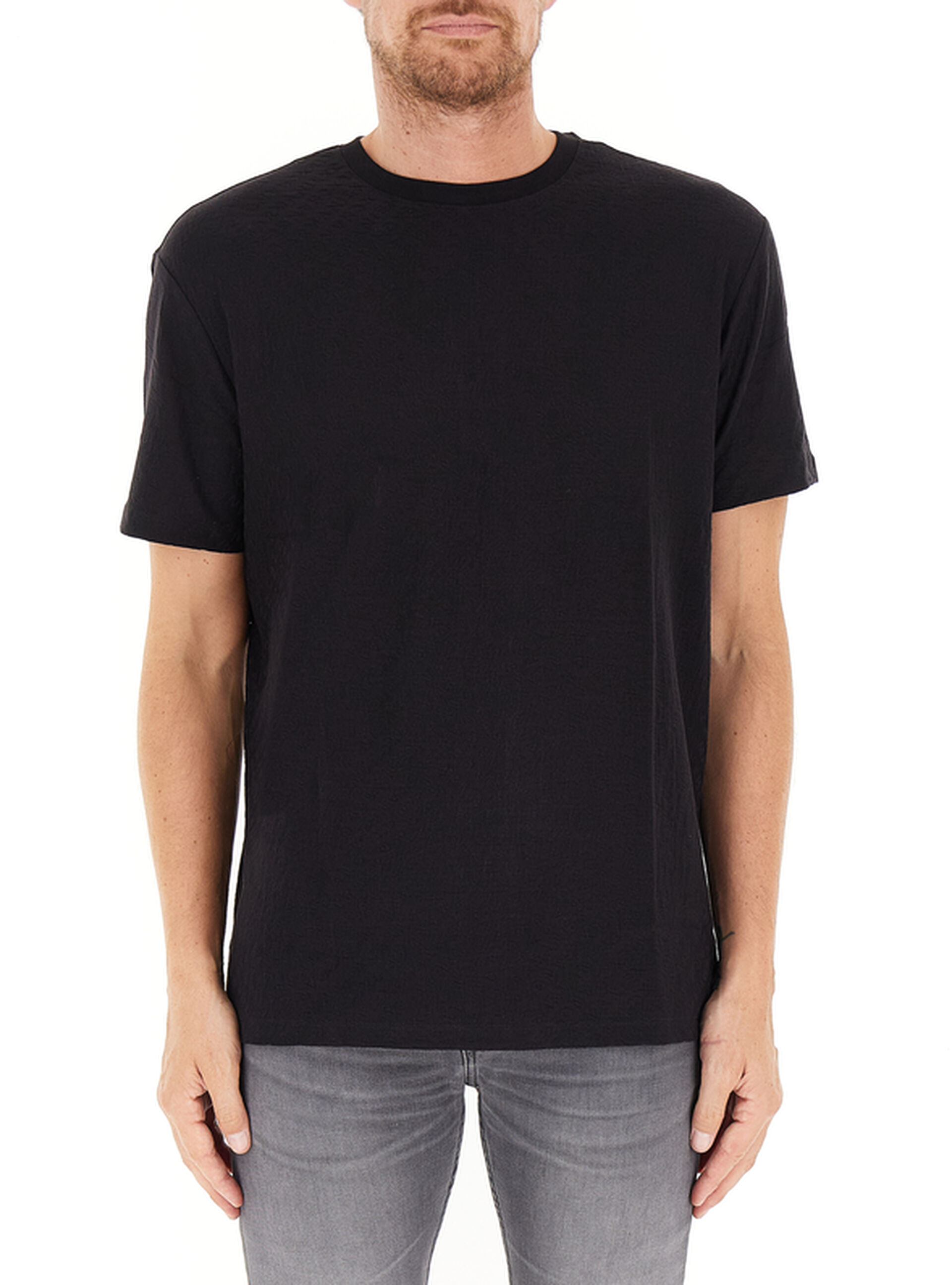 T-shirt logo lavorato NERO XL