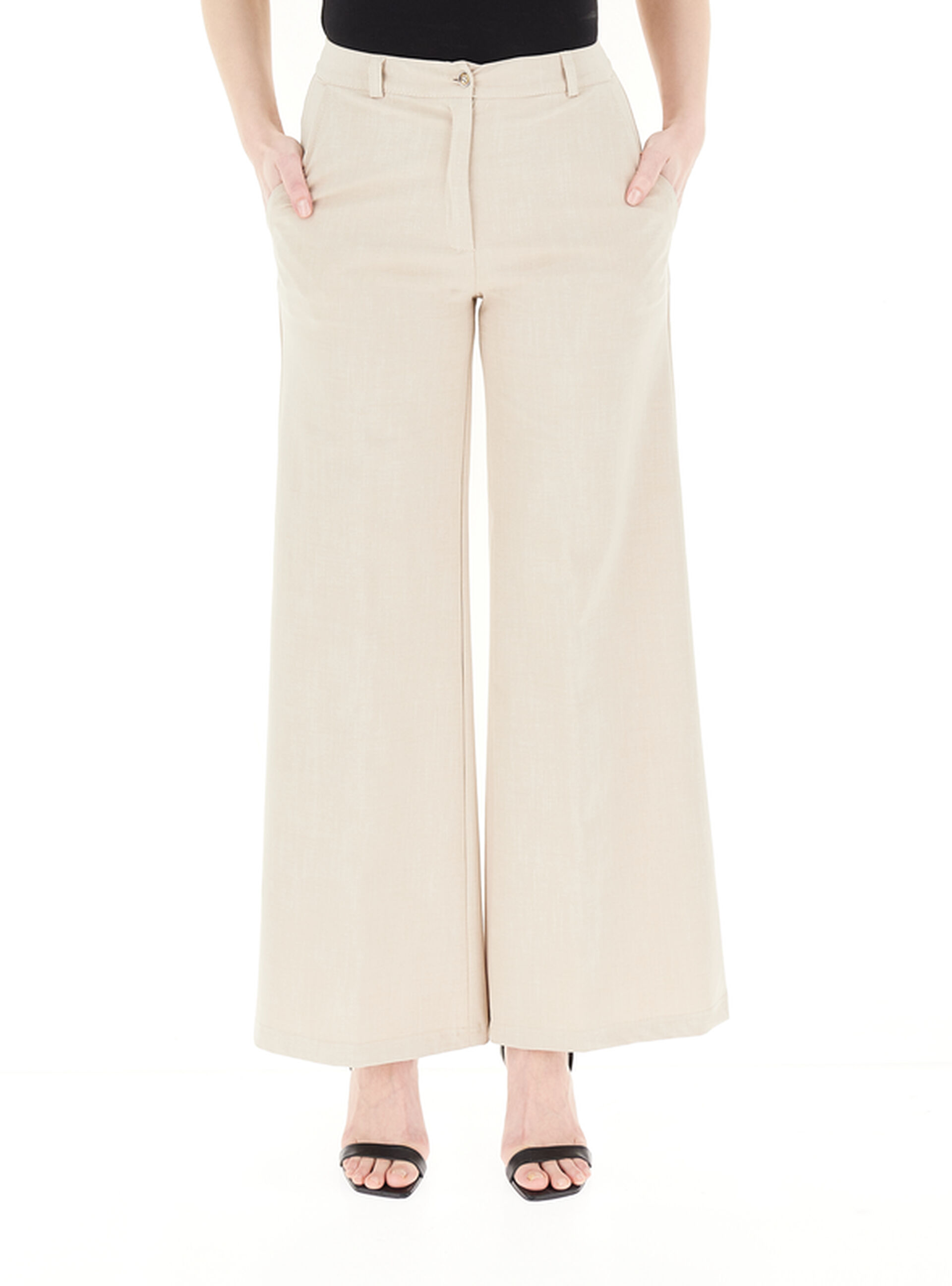 Pantalone a palazzo BEIGE L