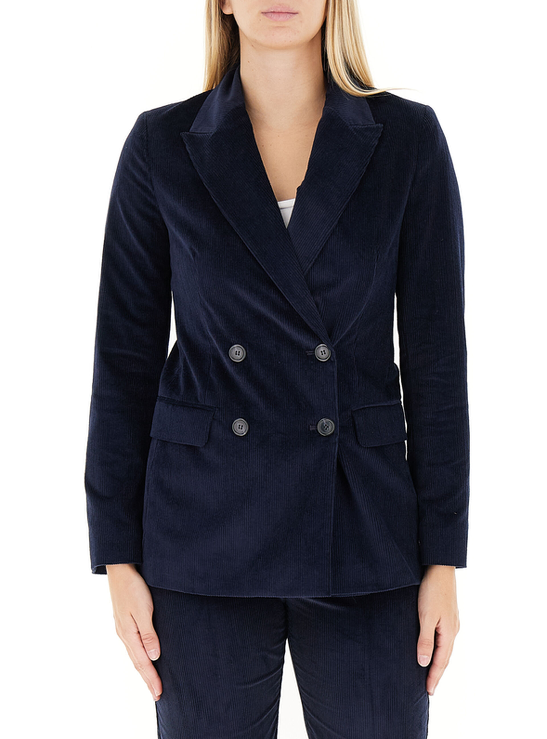 Blazer velluto costine BLU NAVY